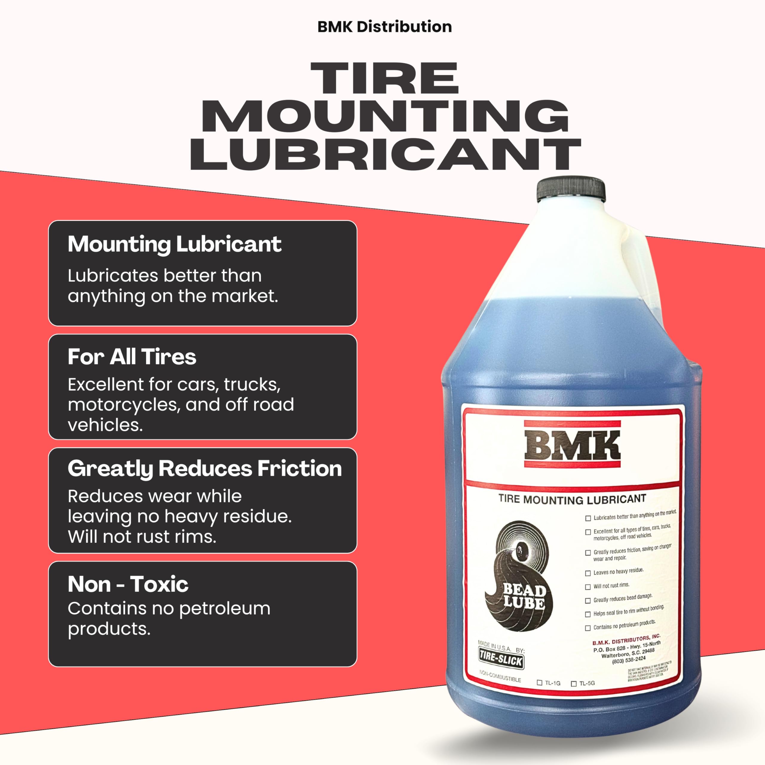 BMK Distributors in-action mounting a tire on rim demonstrating faster installation and protection