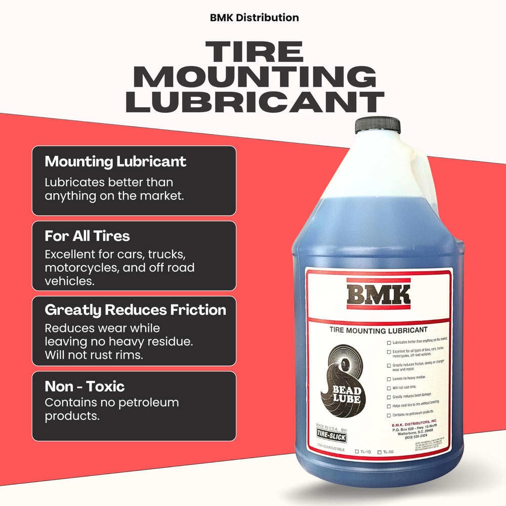 BMK Distributors in-action mounting a tire on rim demonstrating faster installation and protection