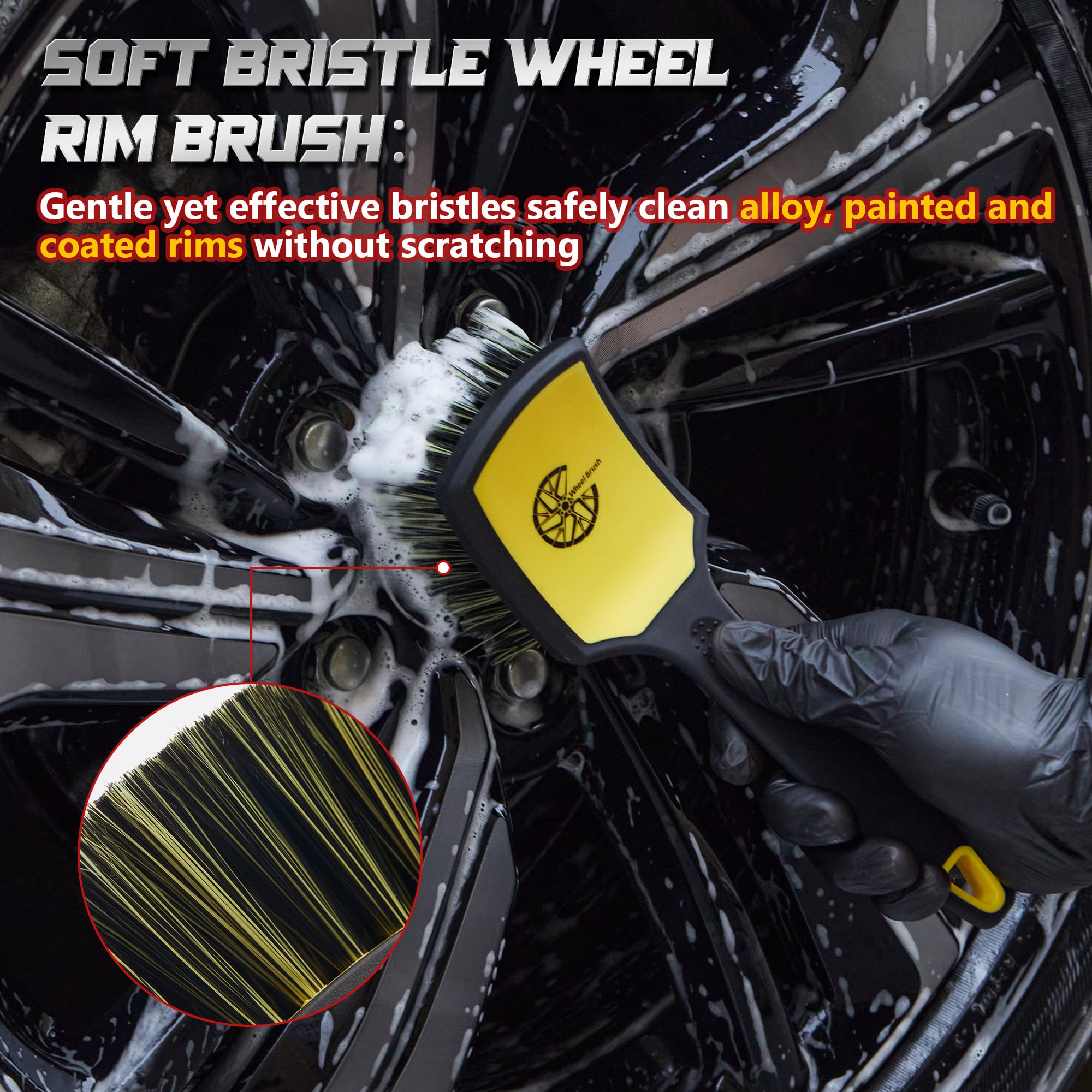 BMLEI brushes in hand highlighting ergonomic non-slip handle benefit