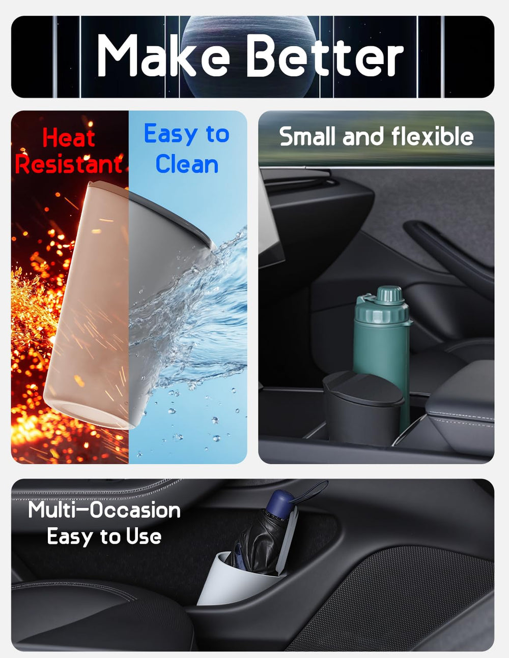 bmzx placed in car door pocket saves space and prevents floor litter
