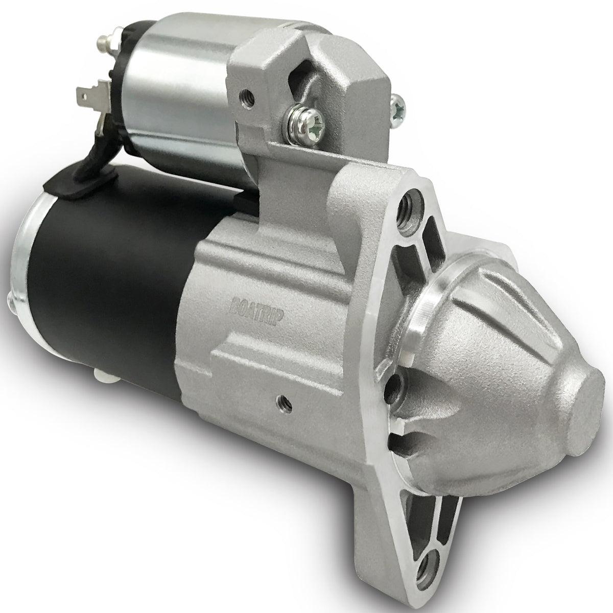 Boatrip starter front view showing starter housing and terminals for accurate fit