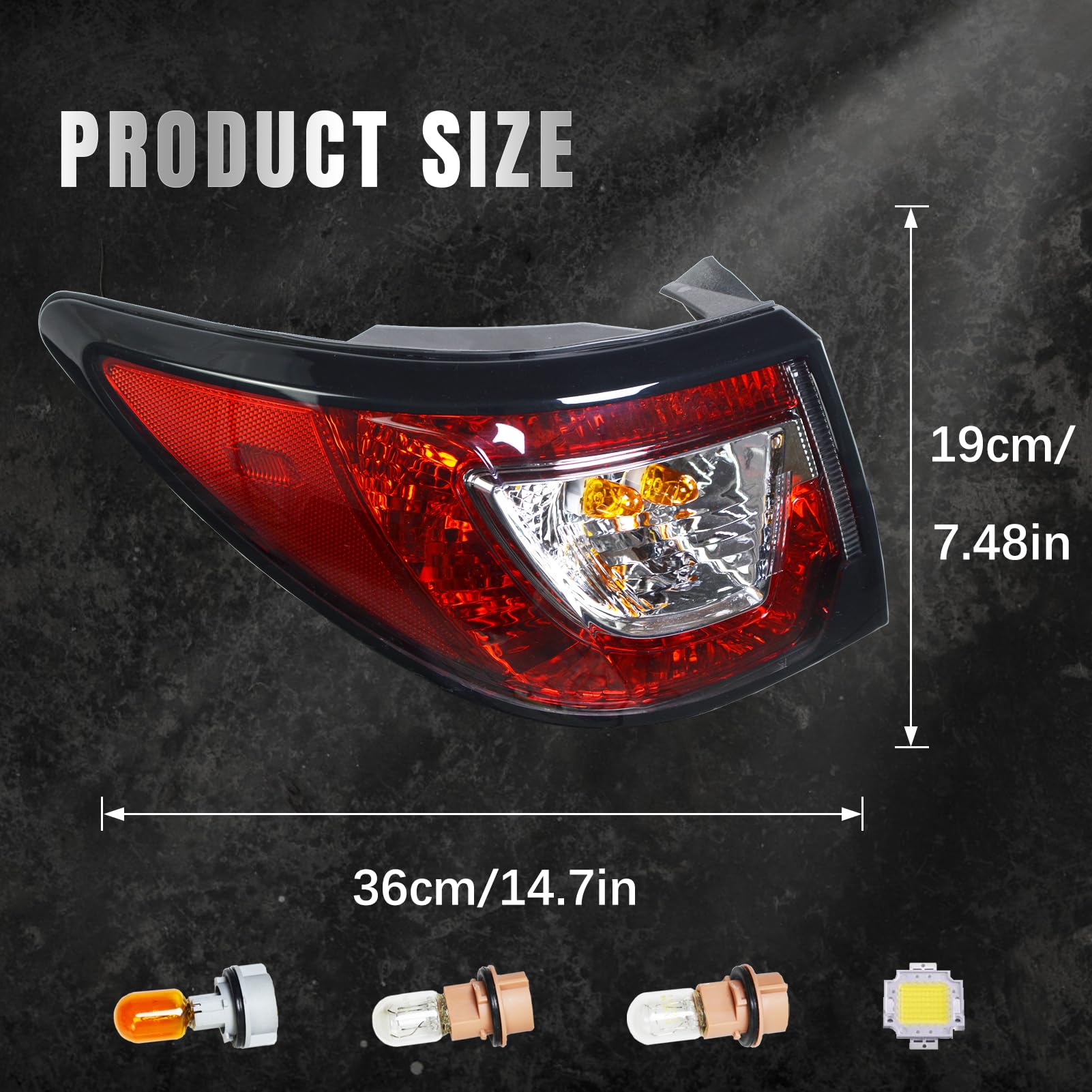 BOGYL right tail light next to hand for scale showing compact dimensions