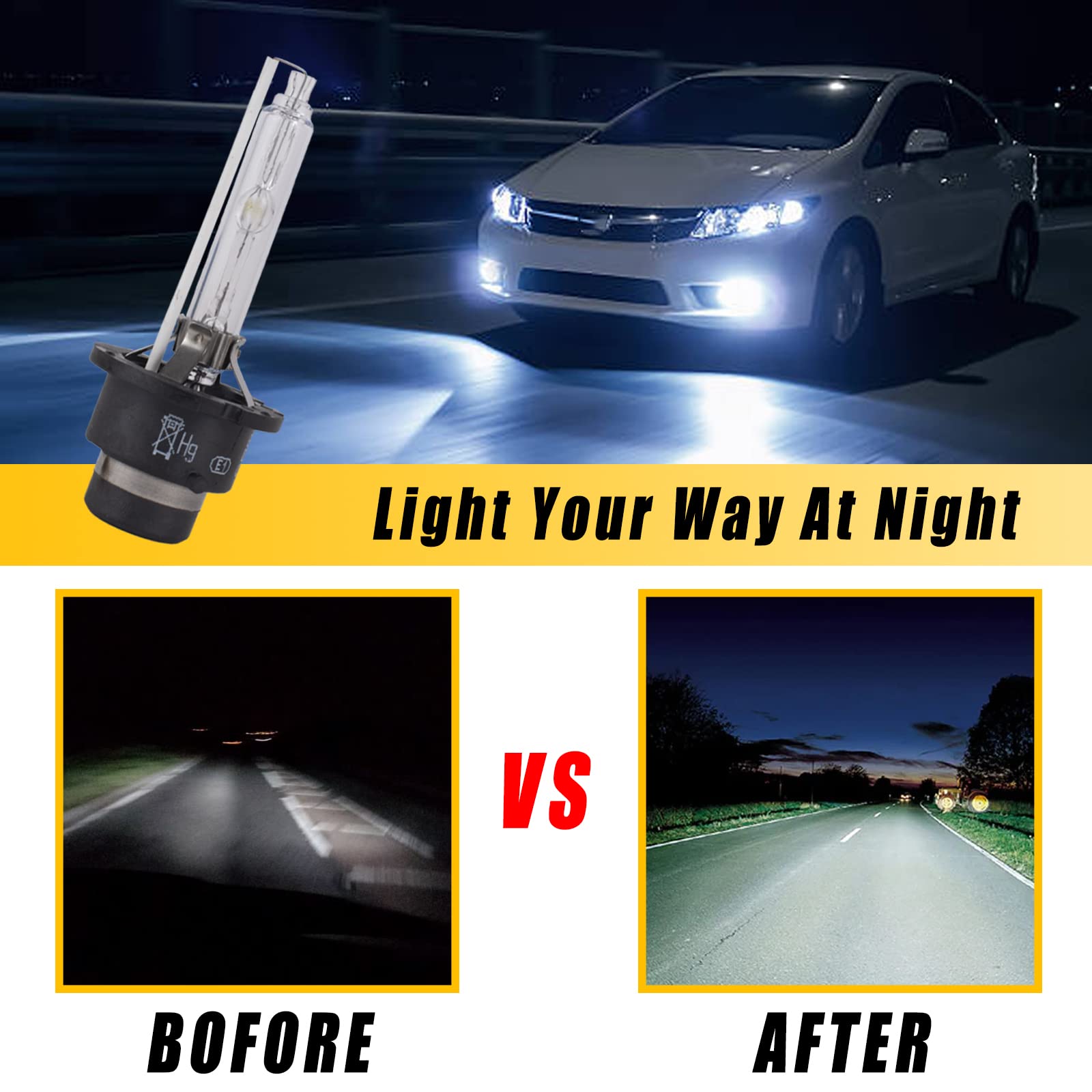 Boine installed ballast inside headlamp demonstrating restored HID function