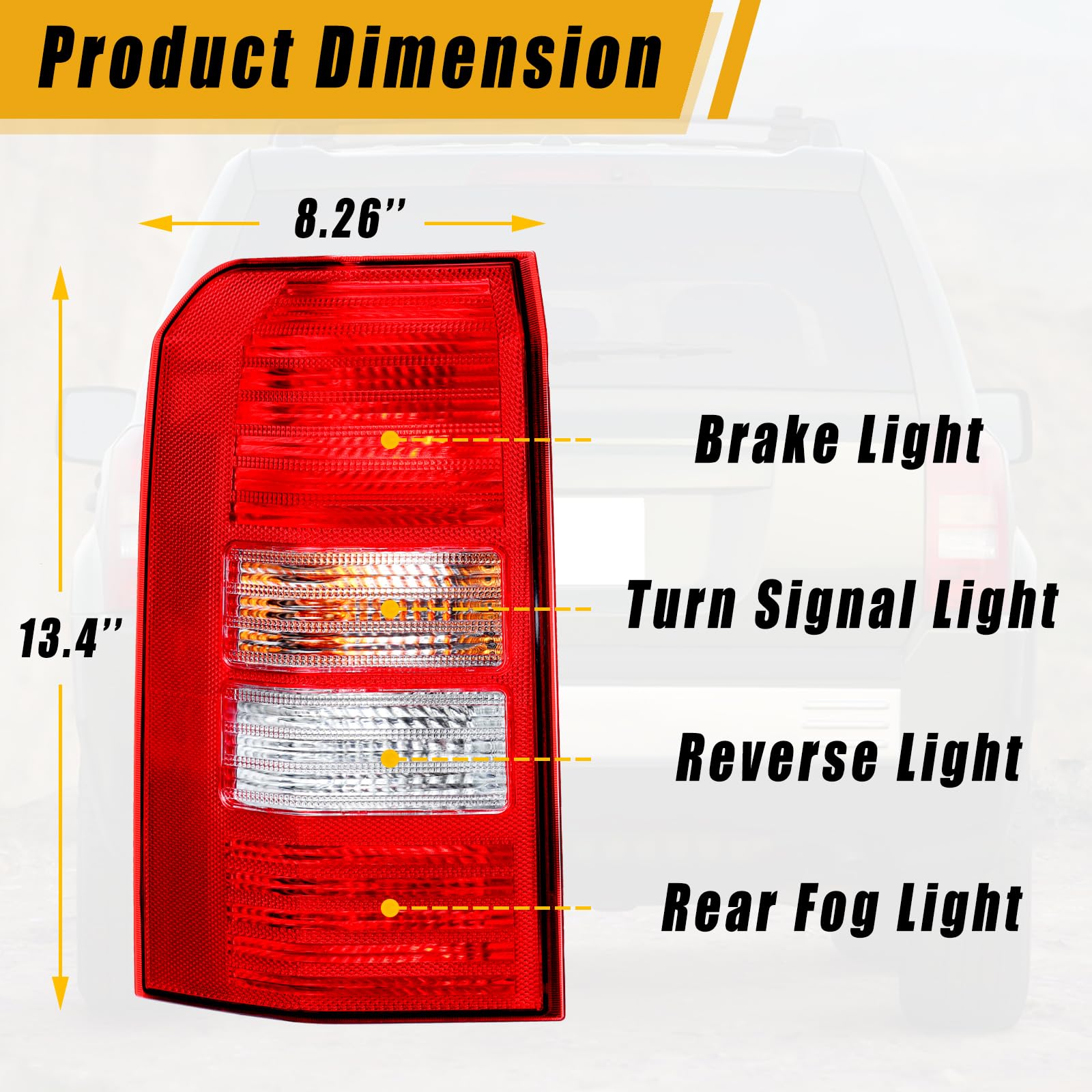 Boine left tail light close-up of lens texture highlighting durable construction