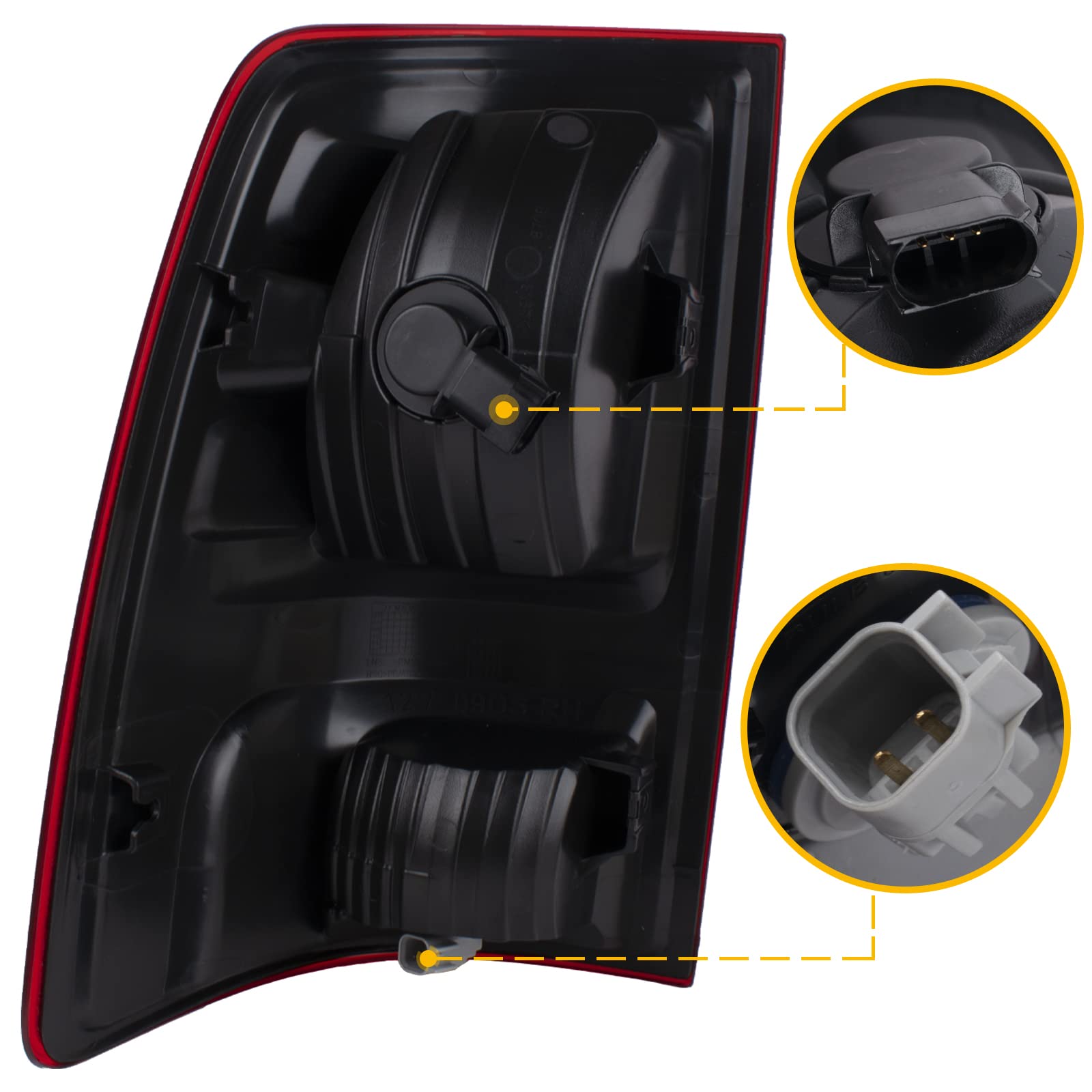 Boine tail light close-up of lens detail highlighting durable construction
