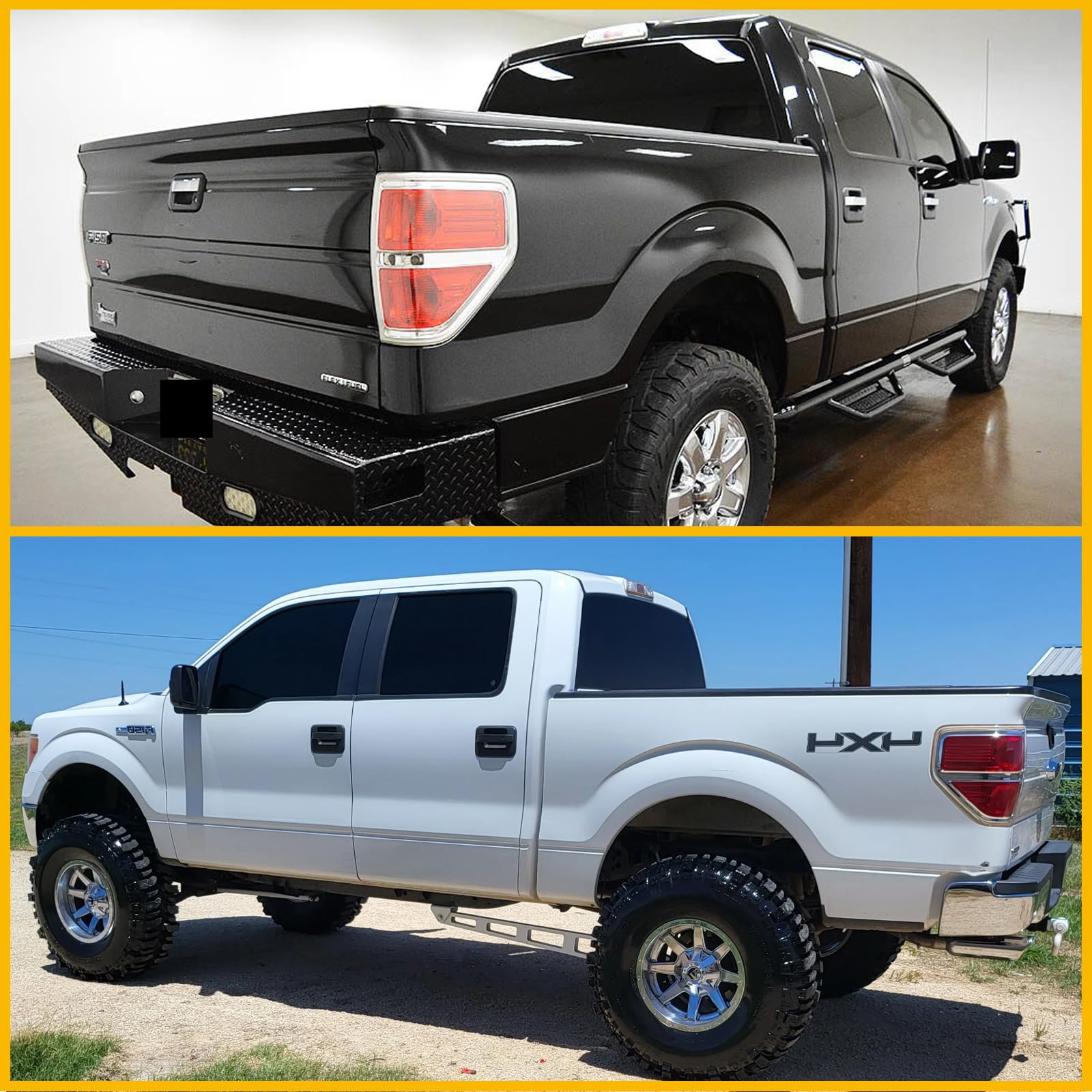 Boine tail light housing installed on Ford F150 illustrating restored rear appearance
