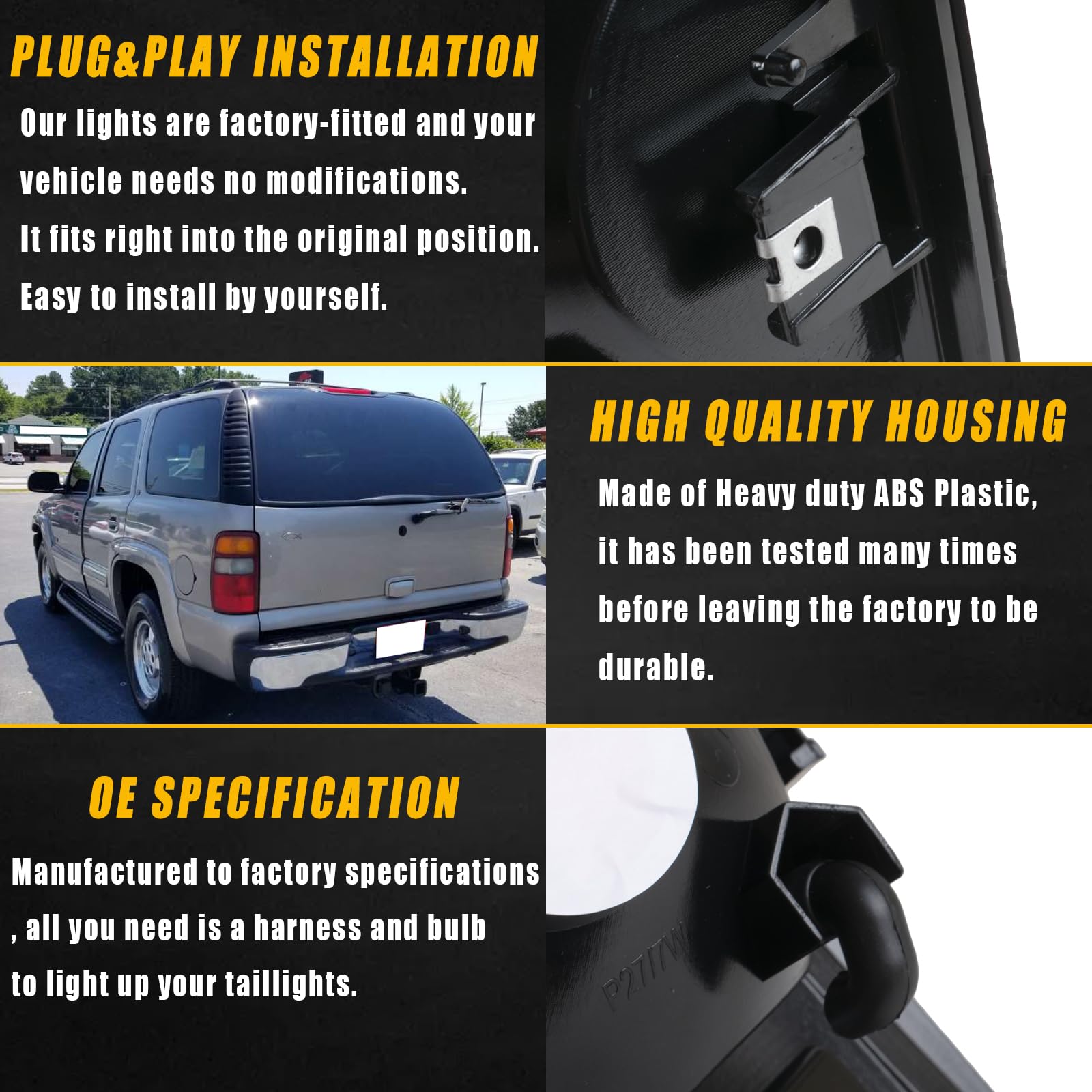 Boine tail light installed on a Chevy Tahoe showing restored rear appearance and signaling