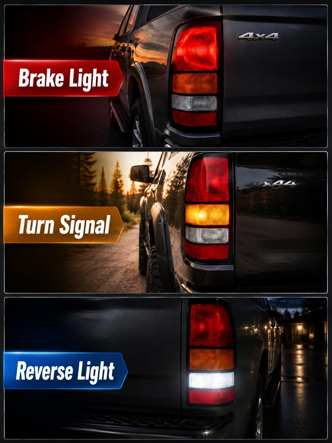 Boine tail light mounted on Silverado demonstrating OEM appearance