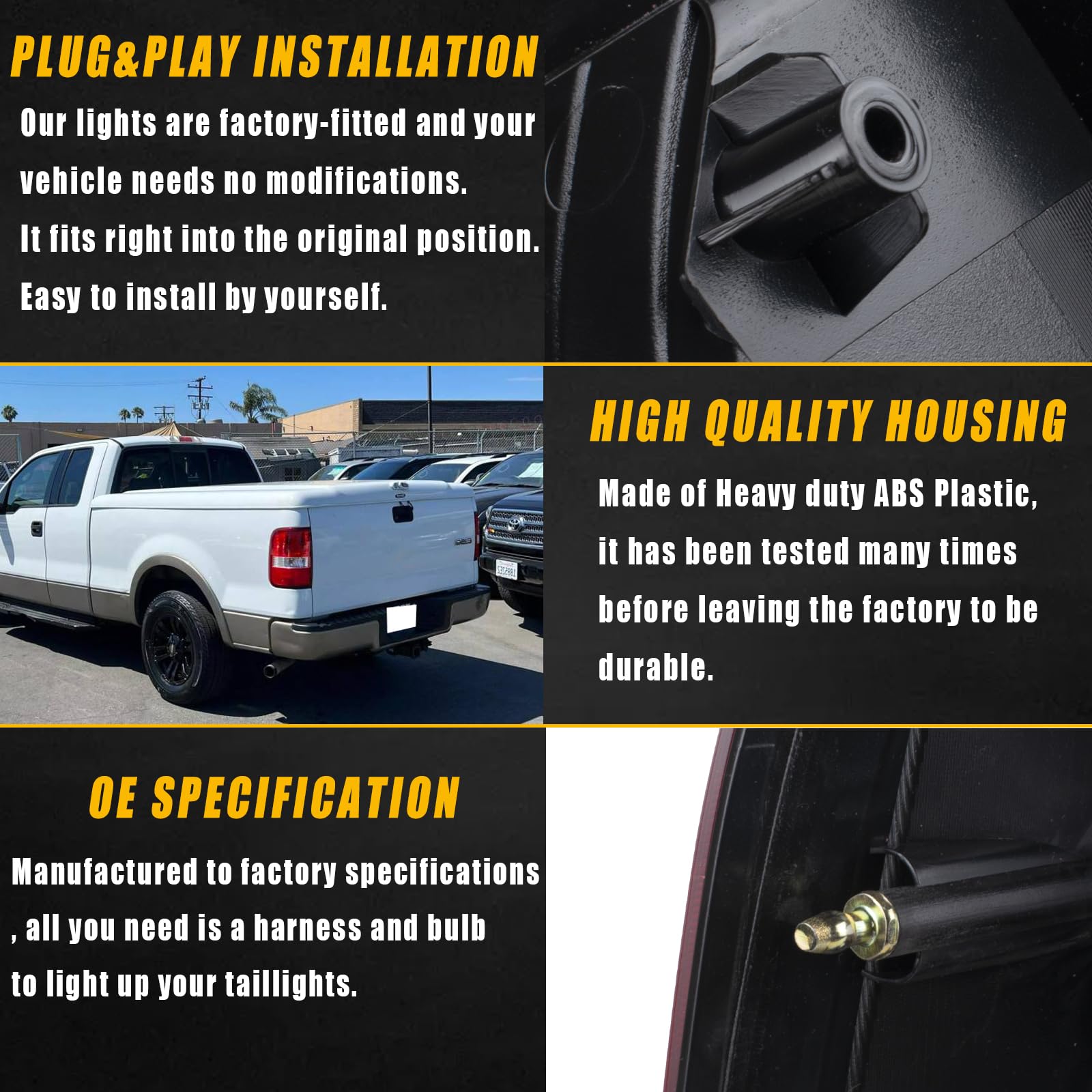 Boine tail light mounted on Ford F-150 demonstrating correct fit
