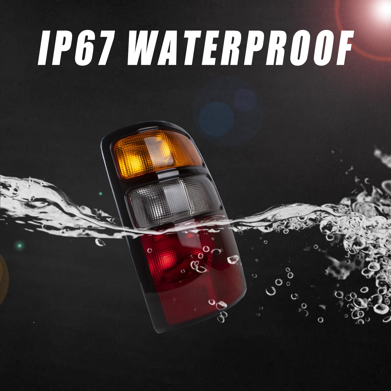 Boine tail light next to ruler illustrating accurate size and direct-fit replacement benefit