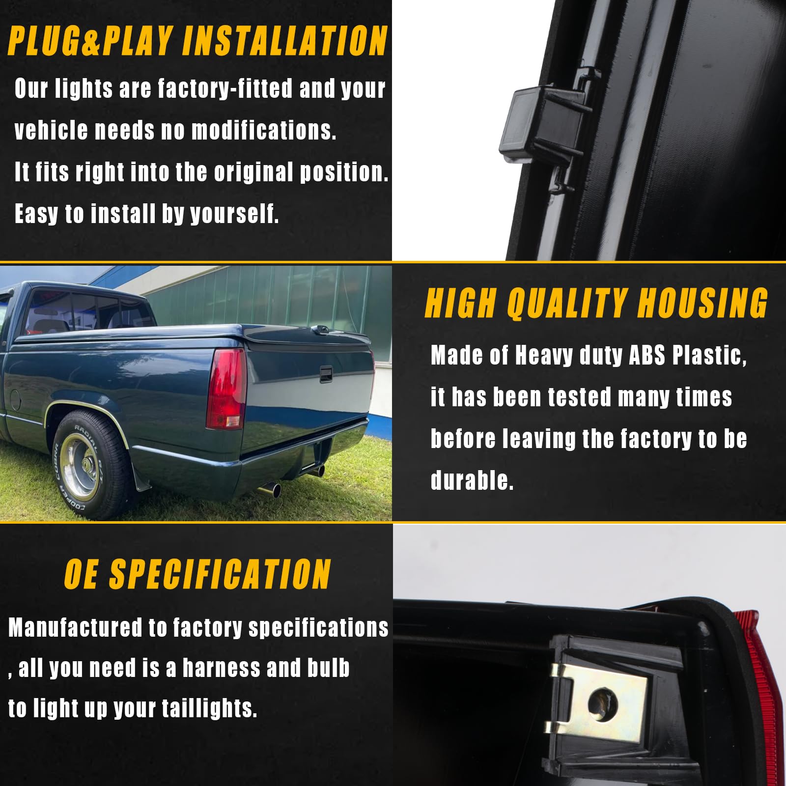 Boine taillight installed on Silverado rear, restores factory look and function