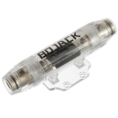 BOJACK front view of fuse holder showing satin nickel finish and mounting benefit