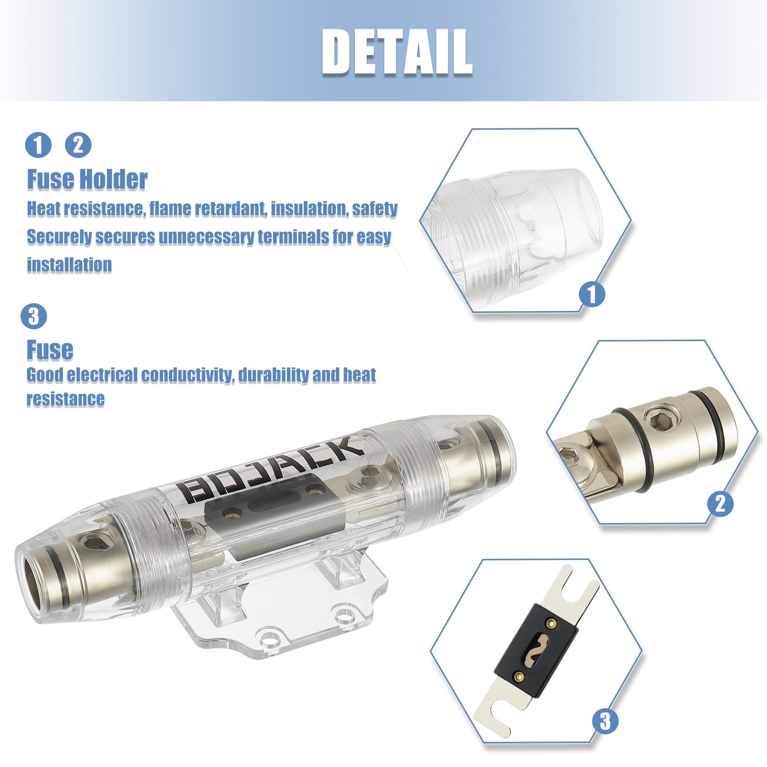 BOJACK installed in vehicle power bay demonstrating compact high-current protection