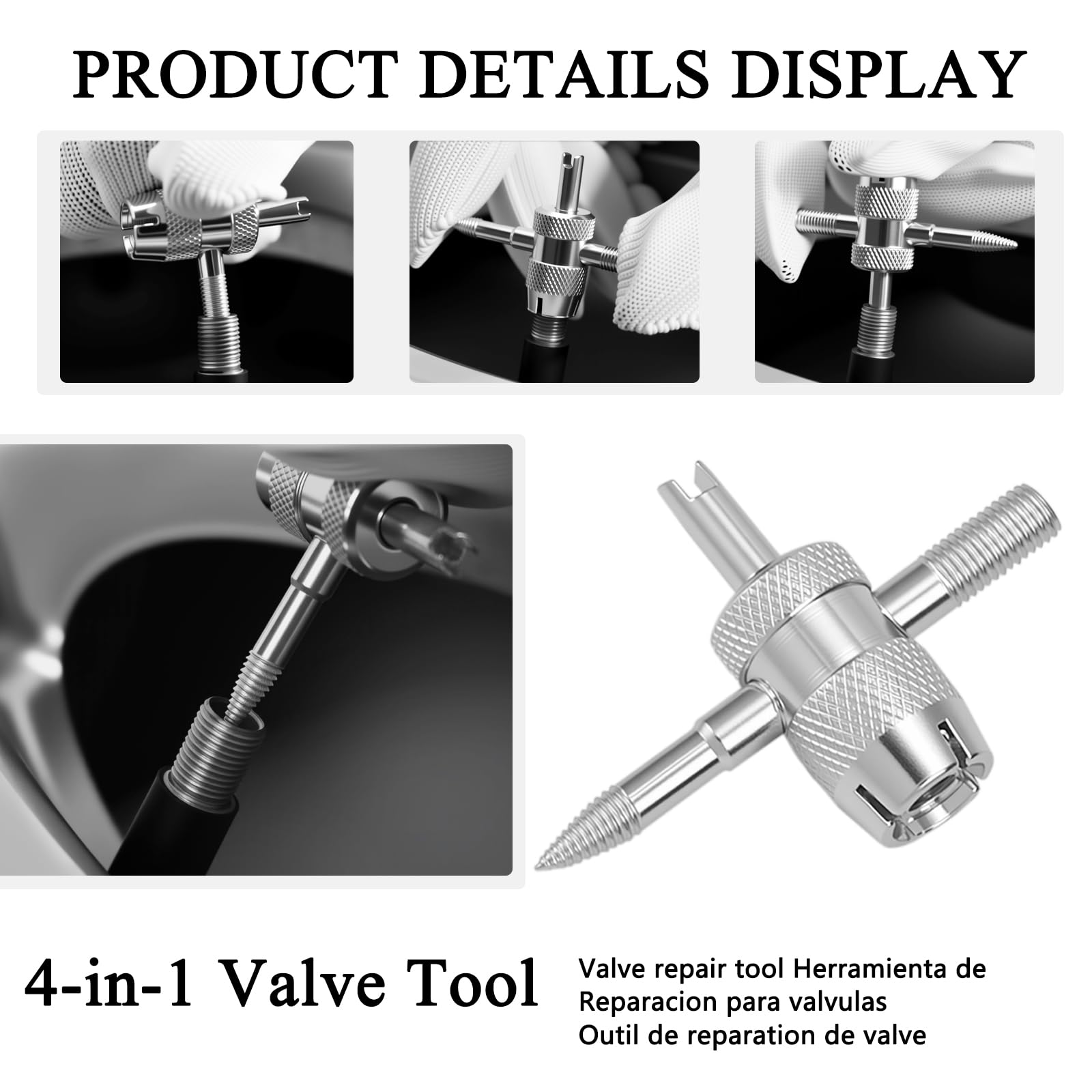 BOJIAN double-head and blue valve core removers highlighting fast core removal and installation
