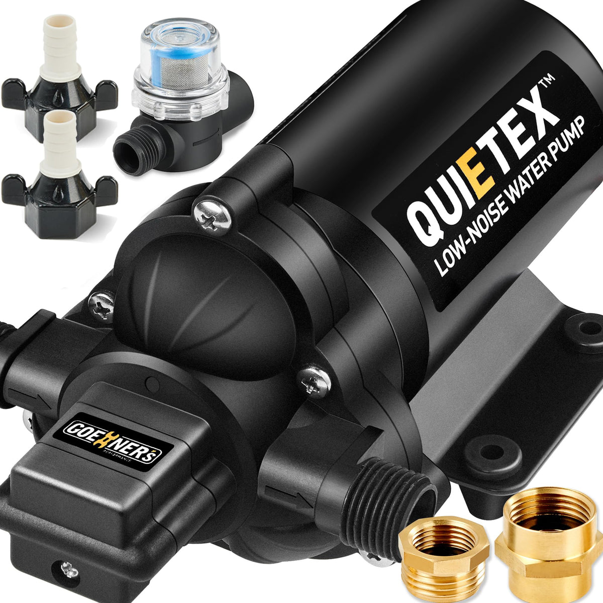 Bokkee front view pump showing compact design and mounting points for easy installation