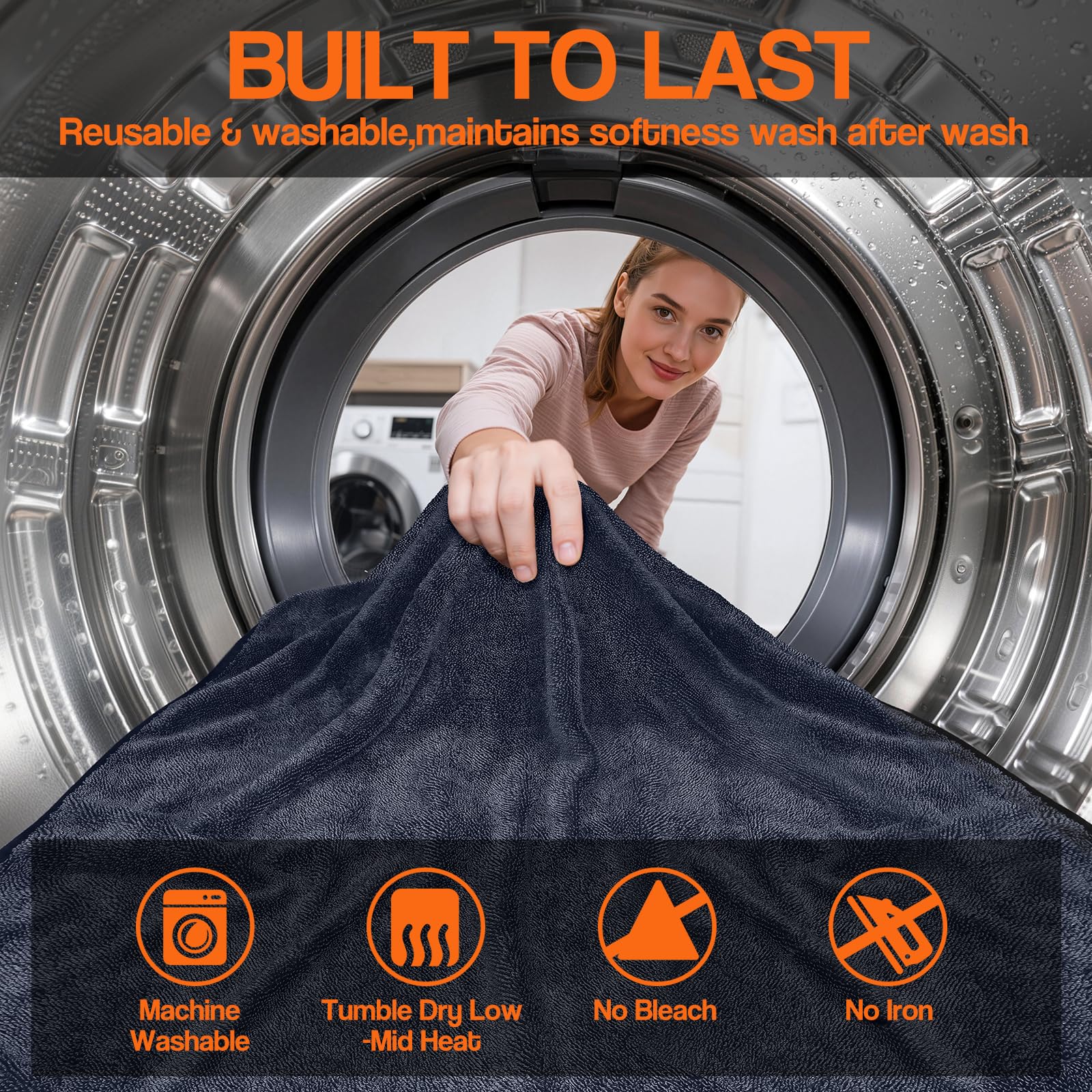 Bolant towels folded to show size and easy storage