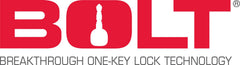 BOLT cylinder next to vehicle key showing compact scale and compatibility