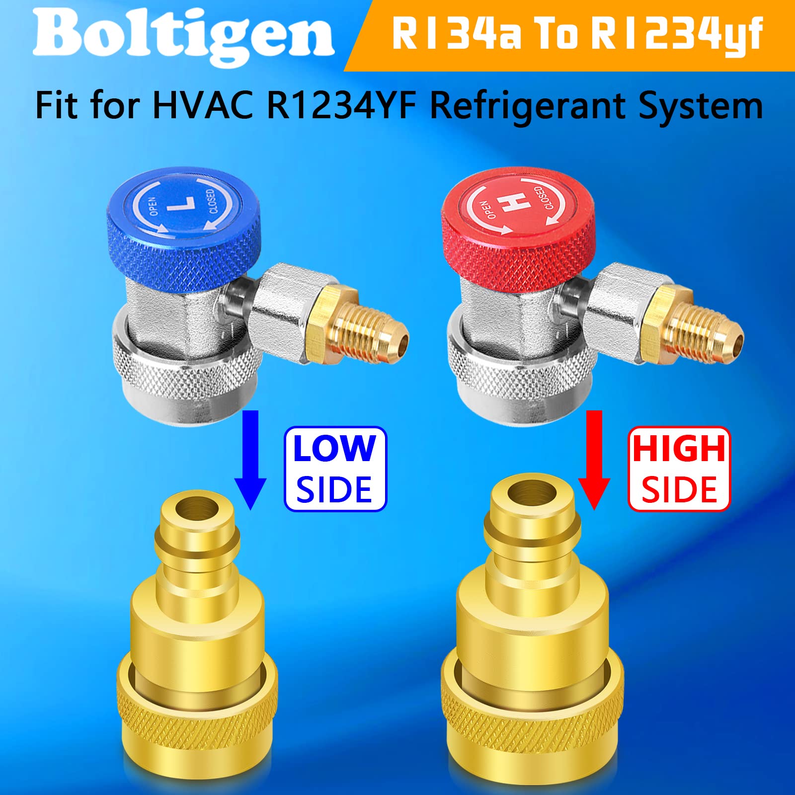 Boltigen high-side connection detail showing 17mm to 16mm interface for secure high-pressure work