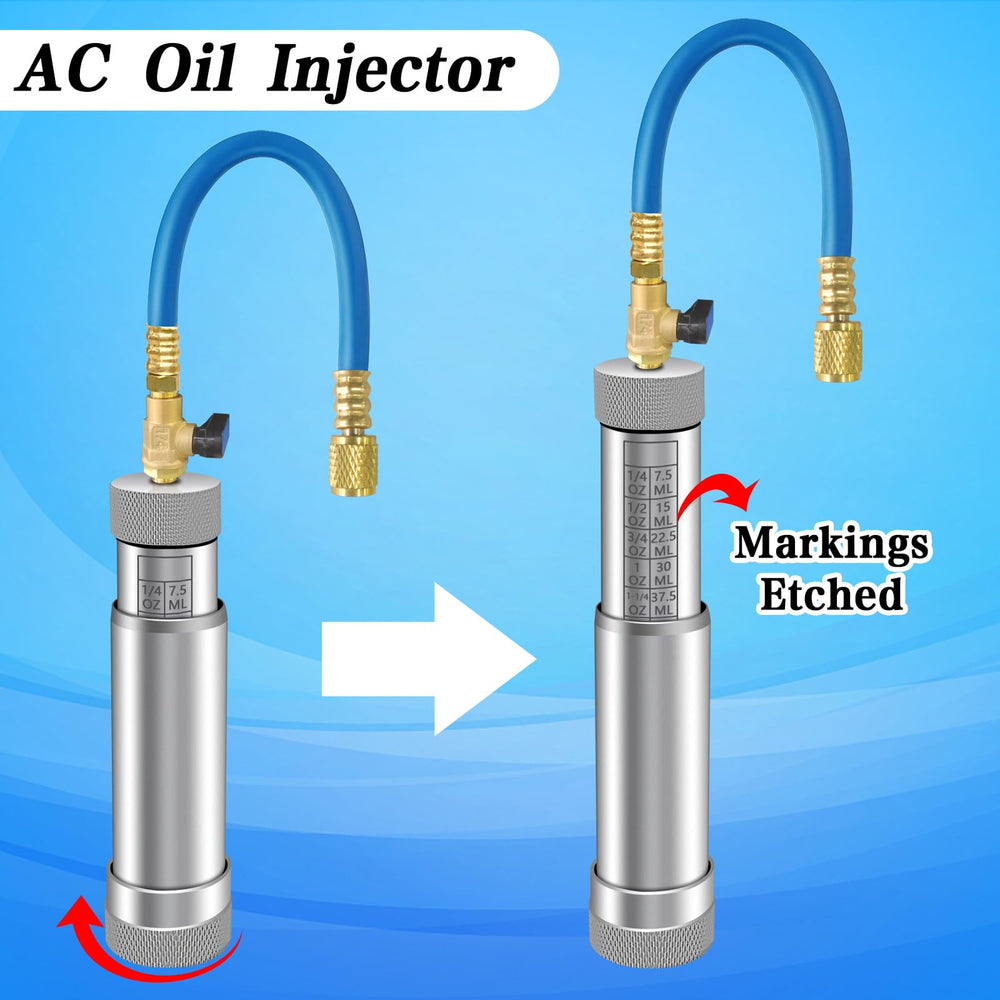 Boltigen injector connected to car low-side port for efficient service