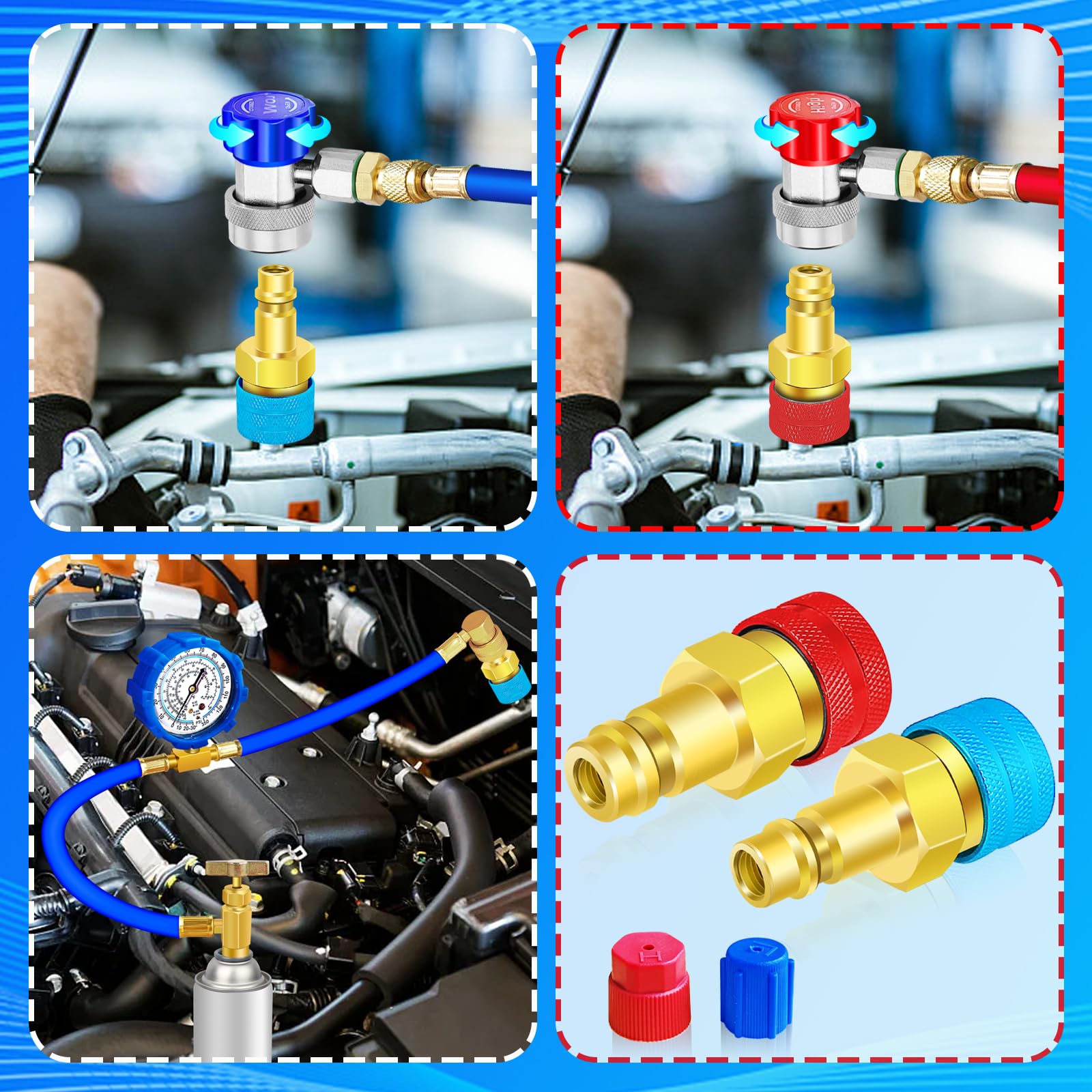 Boltigen adapters with green O-ring and lock balls for improved sealing