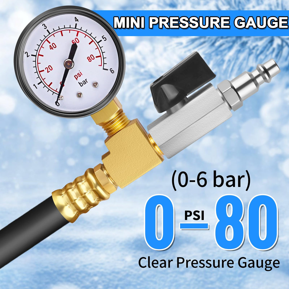 Boltigen pressure gauge close-up showing readable dial for safe pressure control