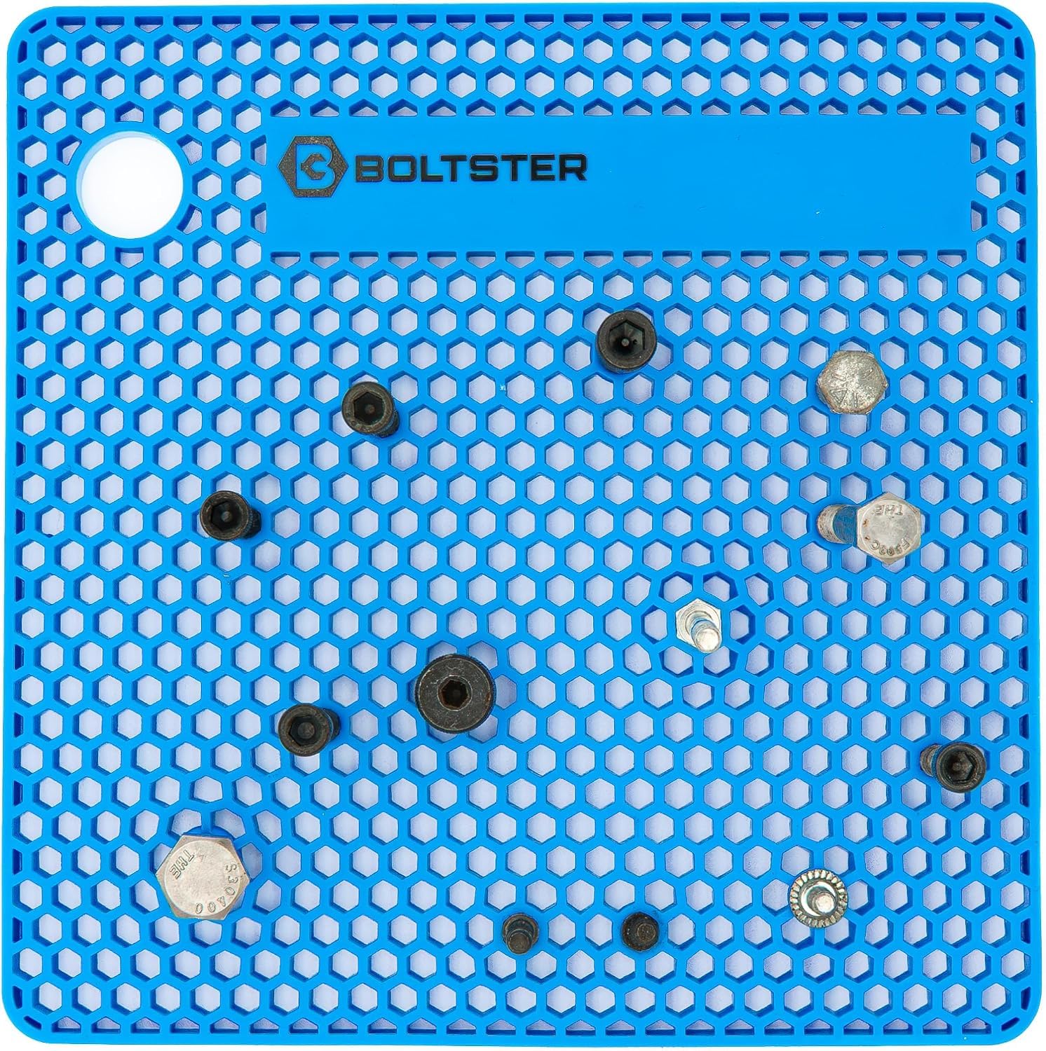 Boltster detailed compartments holding mixed fasteners showing precise part placement