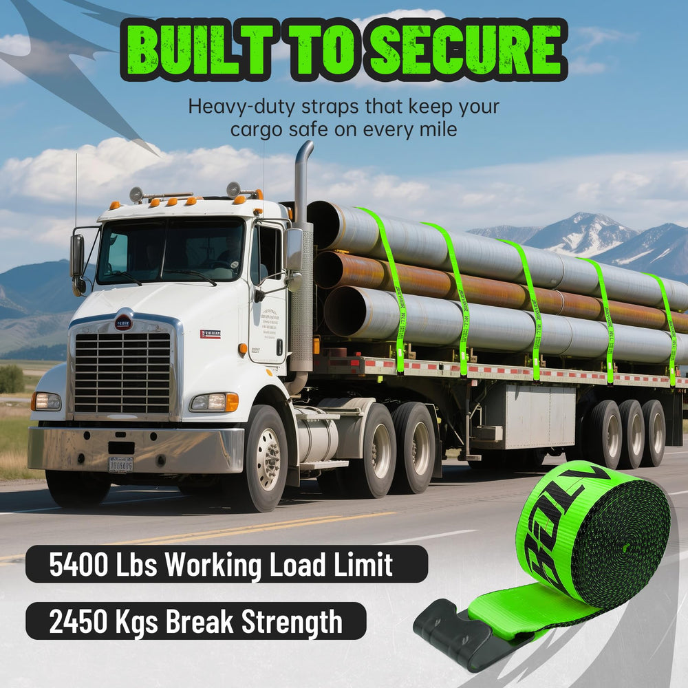 Bolvixor straps in use on flatbed truck accelerating securement time