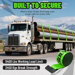 Bolvixor straps in use on flatbed truck accelerating securement time