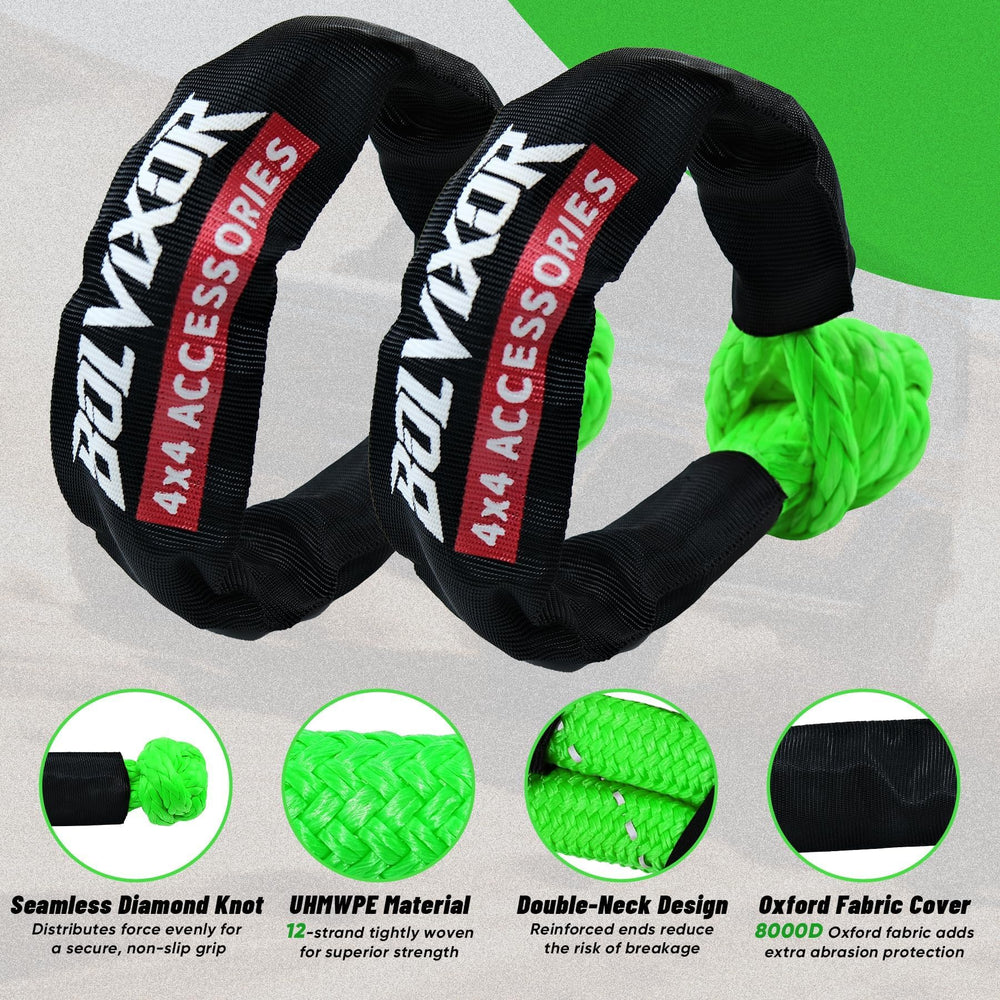 Bolvixor rope reflective strand at night, enhancing visibility and safer low-light recoveries