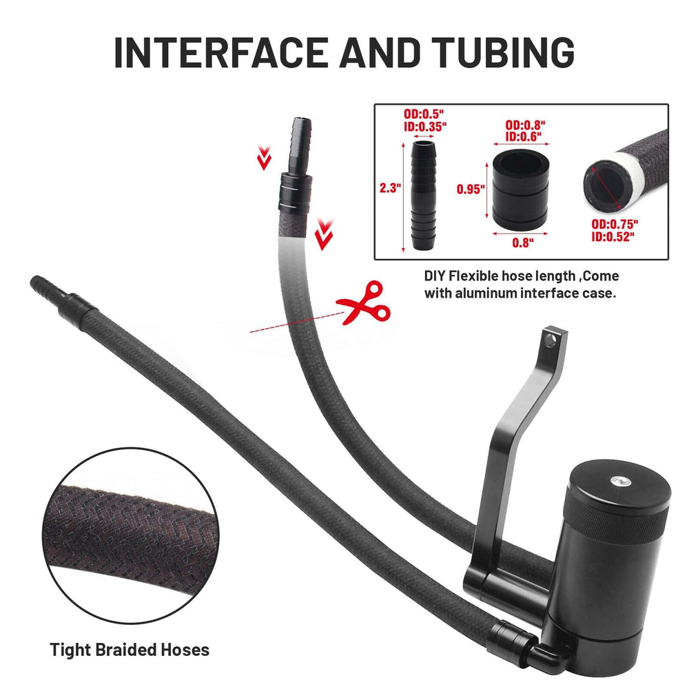 BOMLING catch can installed on 6.4 HEMI Dodge Charger demonstrating fitment