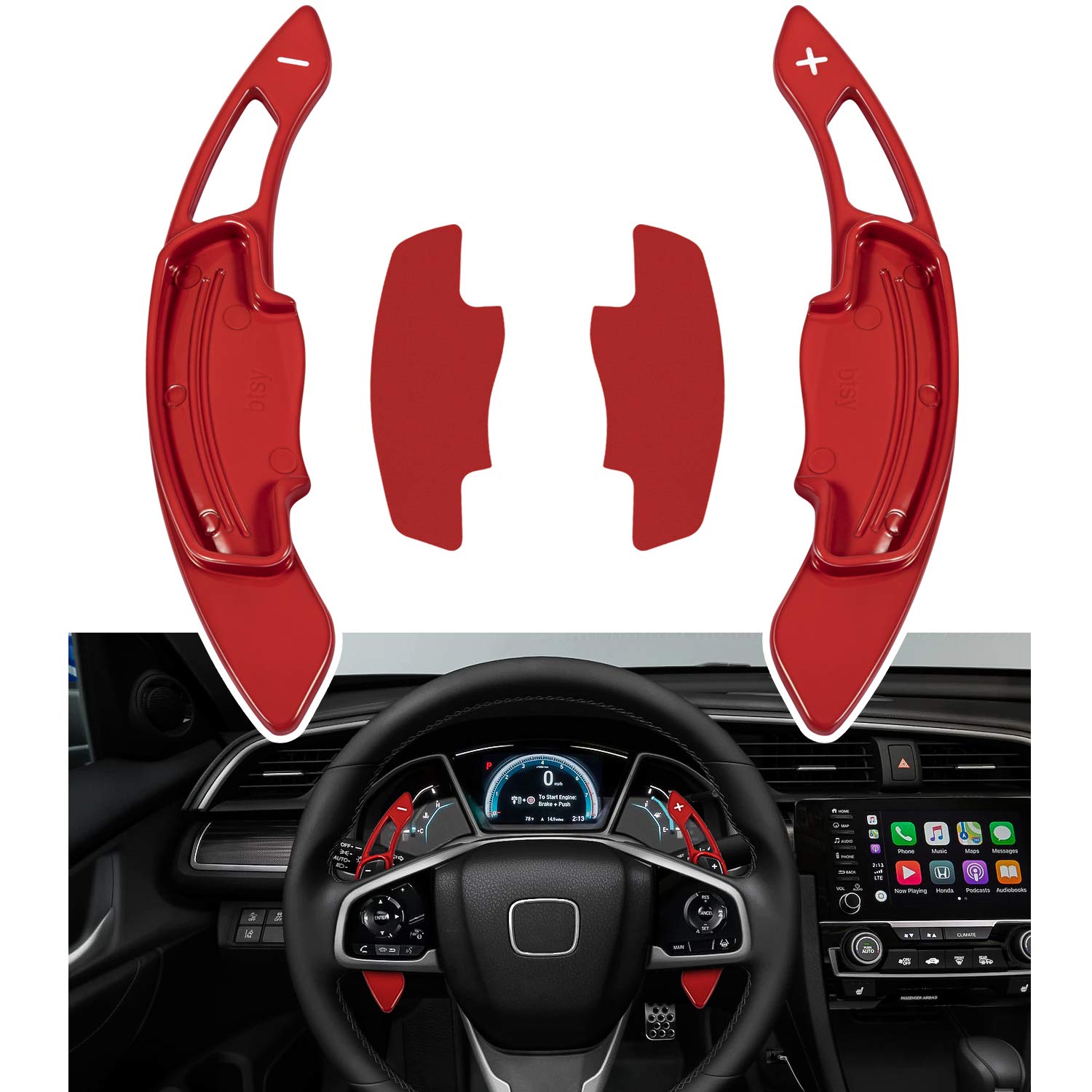 Bonbo front view showing extension mounted on steering wheel for improved reach