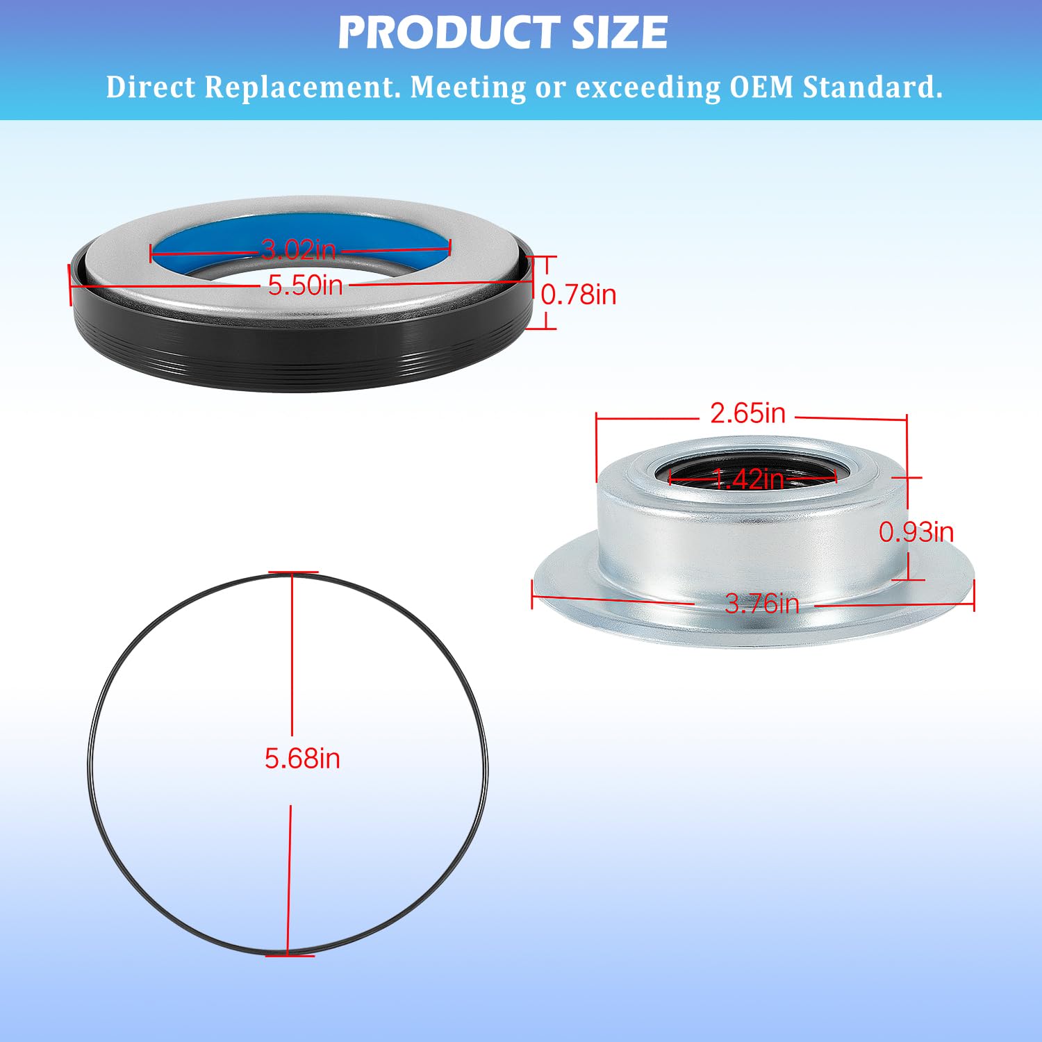Bonbo seals installed on a Dana Super 60 axle demonstrating proper fit