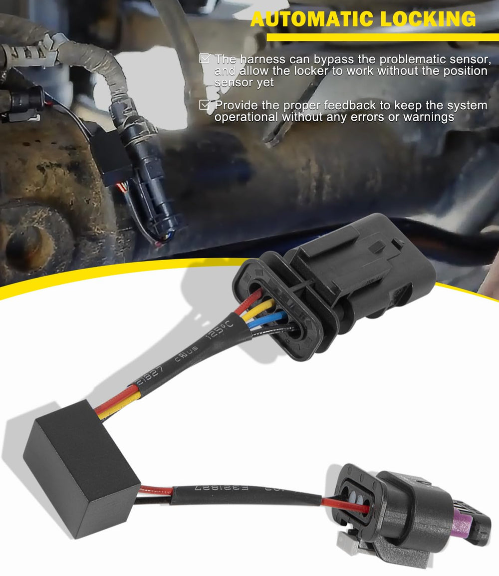 Bonbo plug engaged in axle harness showing seamless OEM integration