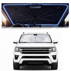 BONULI front view showing custom fit for Ford Expedition and full windshield coverage