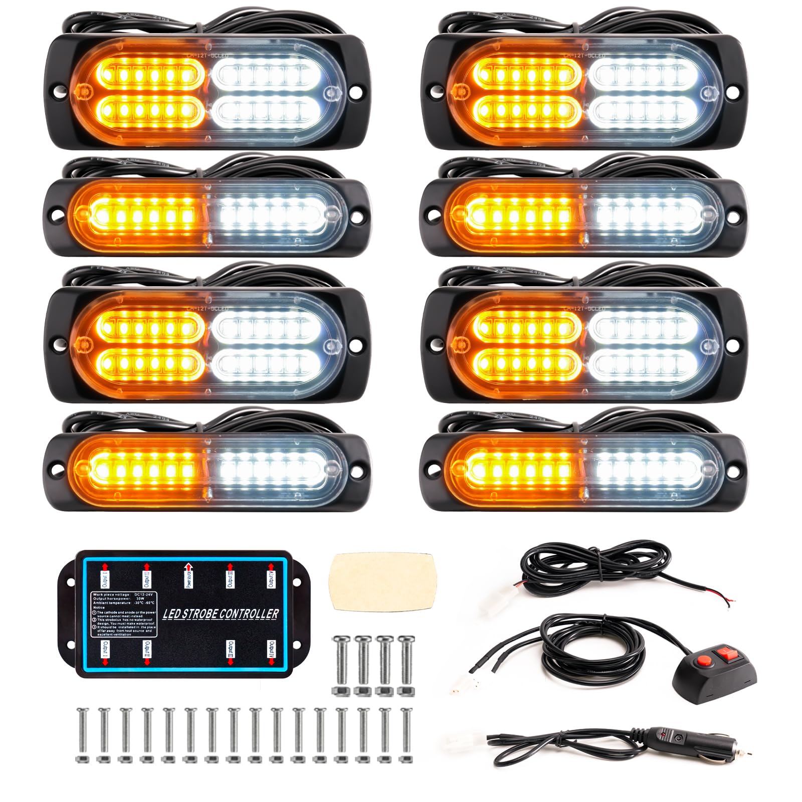 BooYu front-facing strobe kit showing brightness and compact profile for visibility