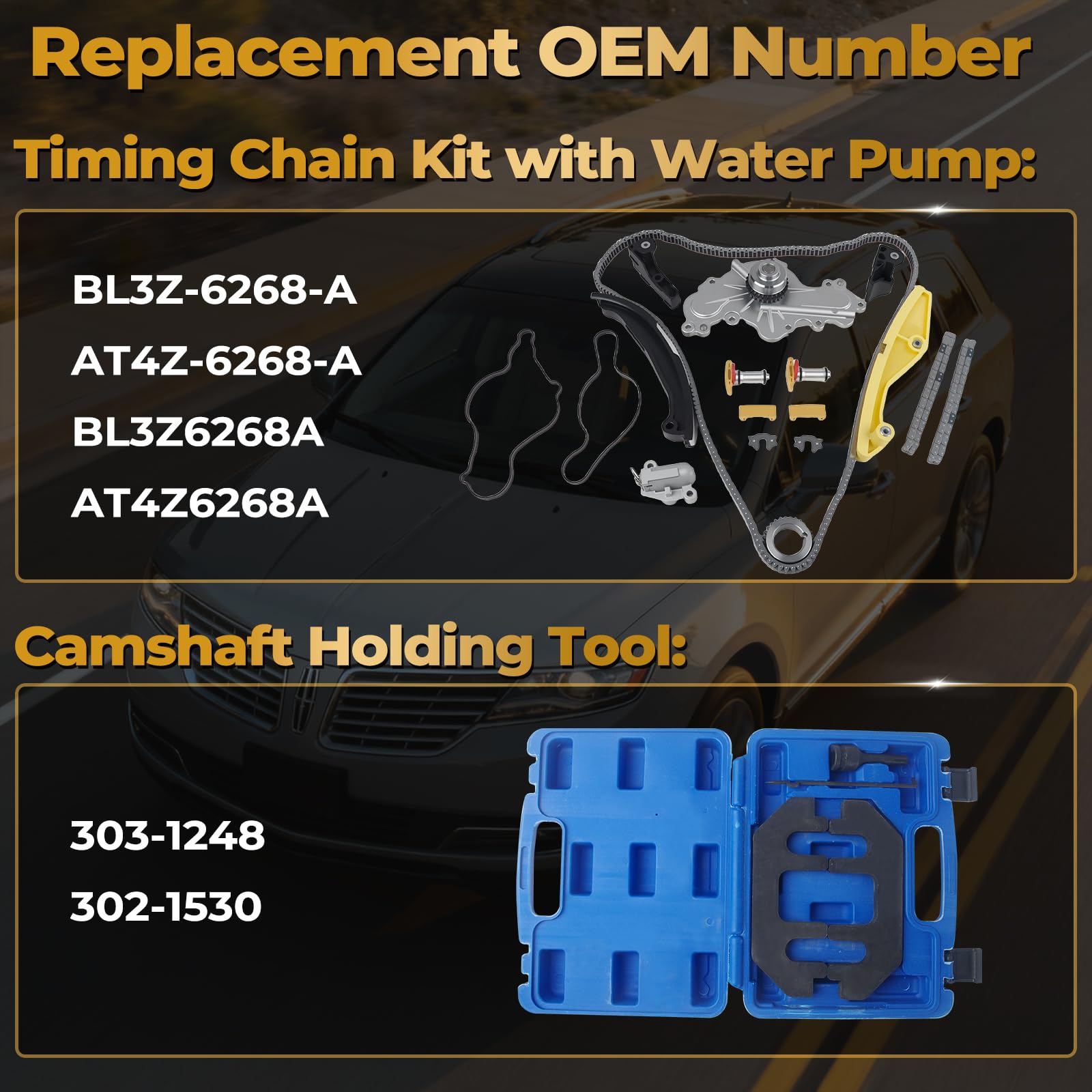 Bopowo timing chains and sprockets detail emphasizing hardened steel for reduced stretch and wear