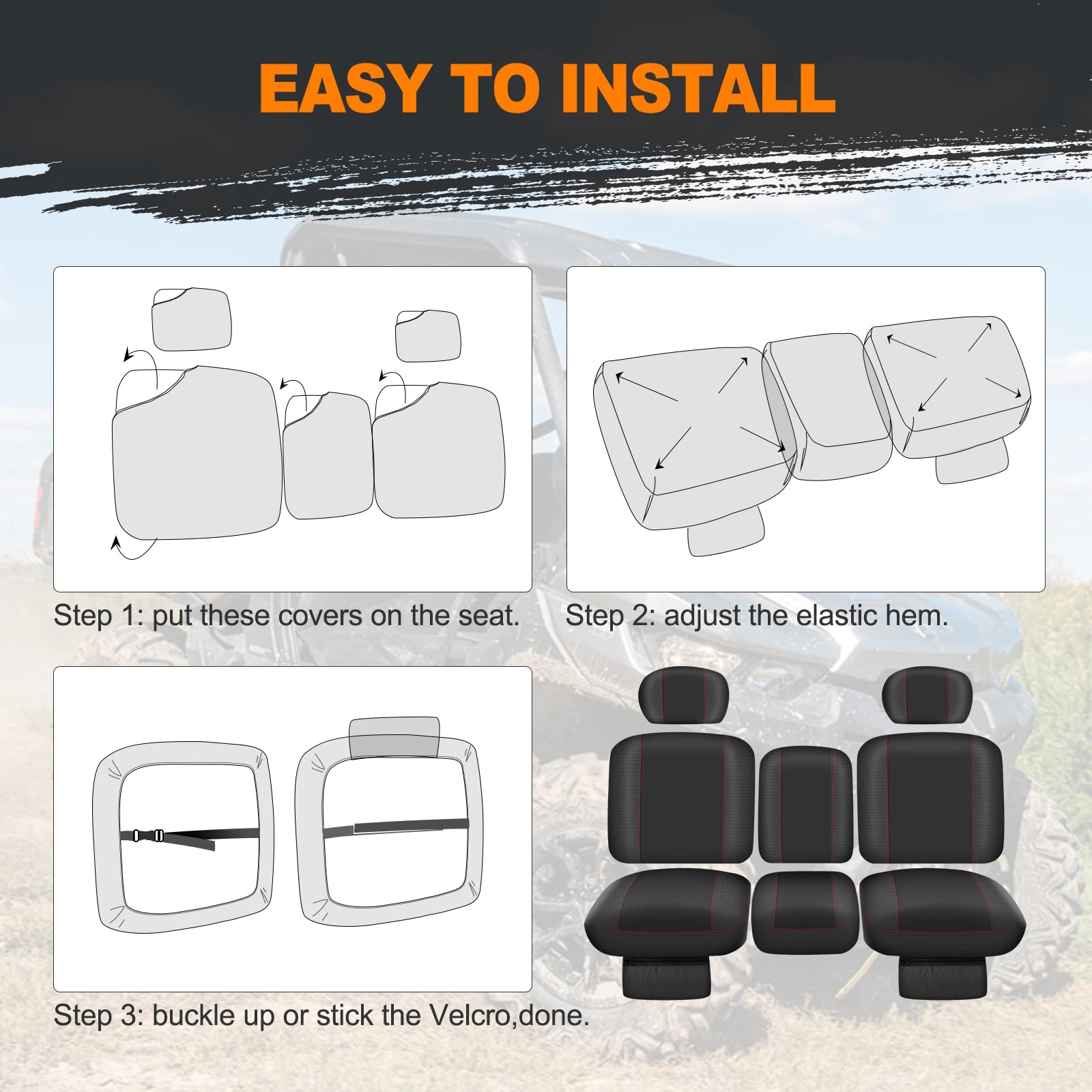 BORDAN installed on Can-Am Defender demonstrating outdoor protection during use
