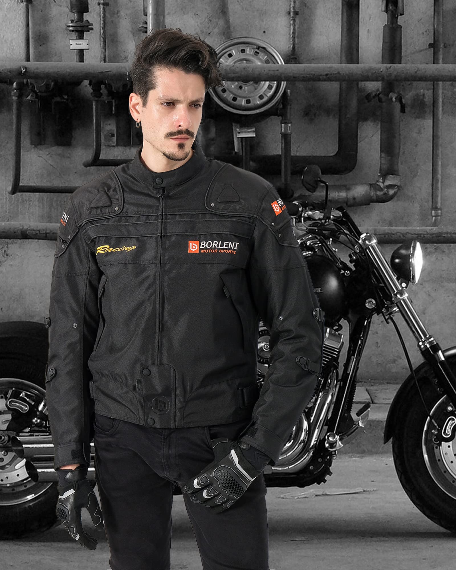 BORLENI removable CE shoulder elbow and back armor for impact protection