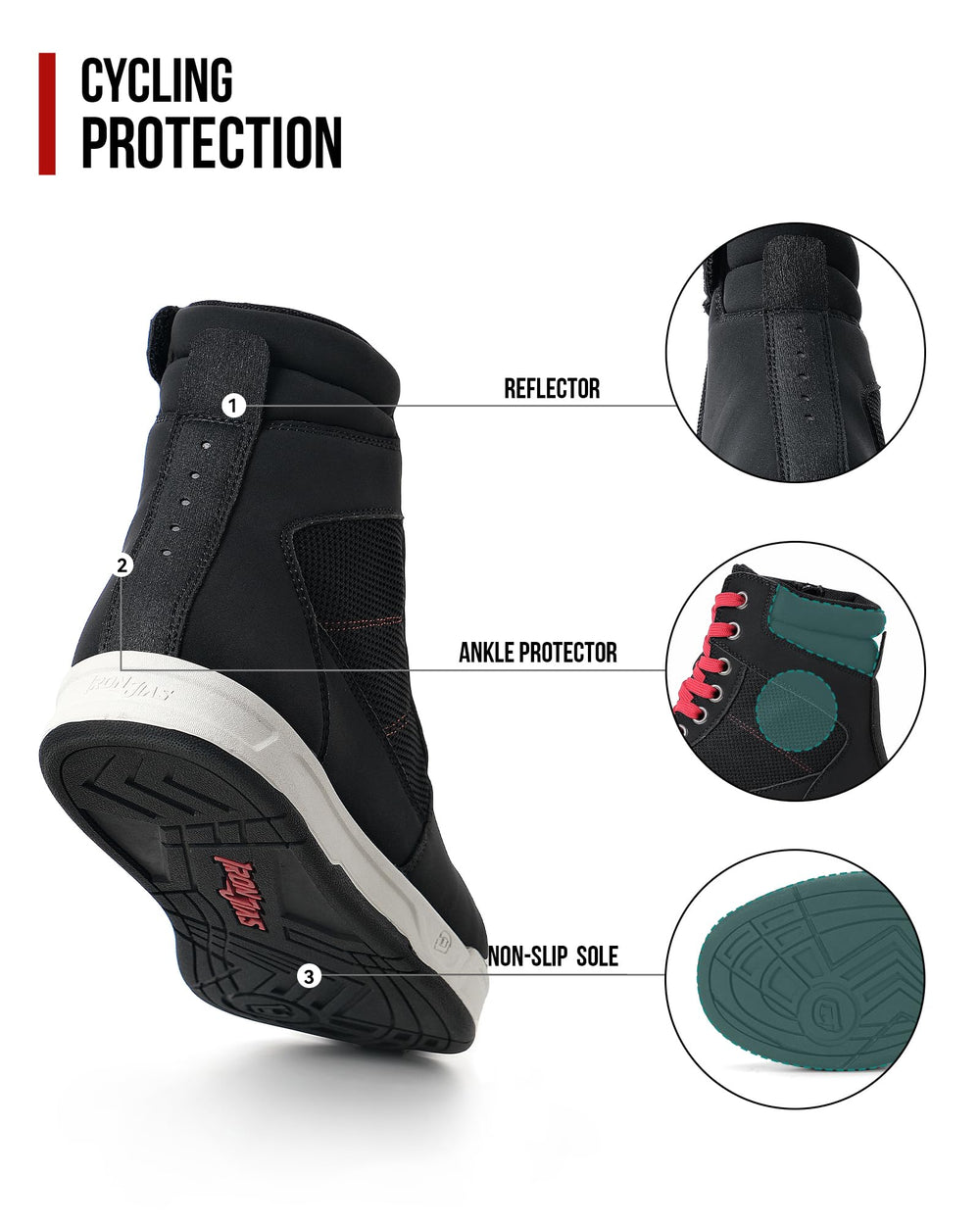 BORLENI outsole traction pattern offering grip and anti-slip benefit