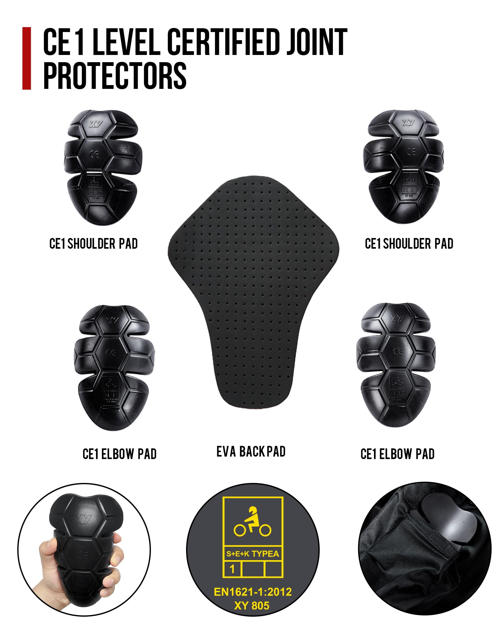 BORLENI reflective back strip increasing nighttime visibility