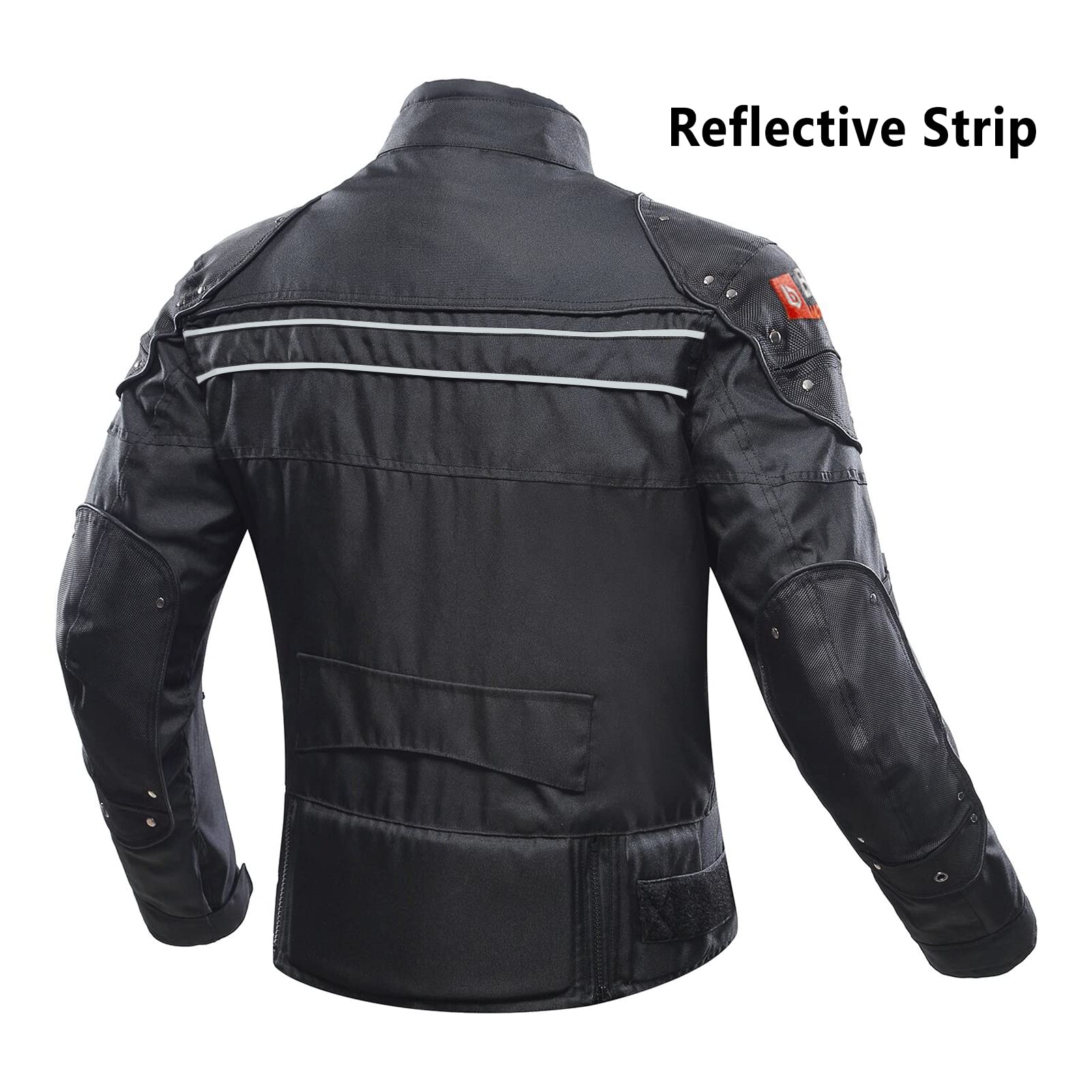 BORLEN reflective strip on jacket back improving nighttime visibility