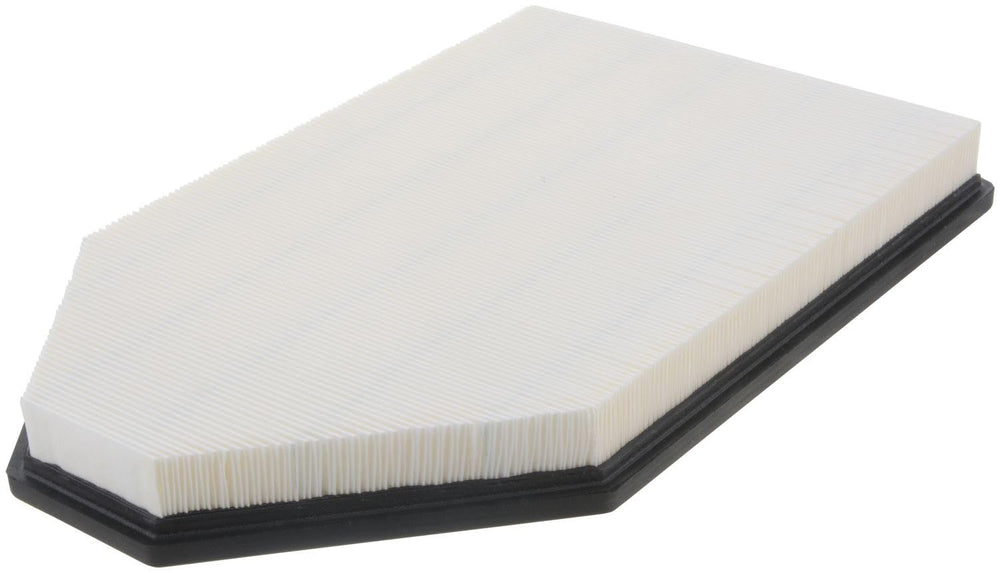 Bosch 5436WS close-up of foam seal and pleats demonstrating tight seal and filtration