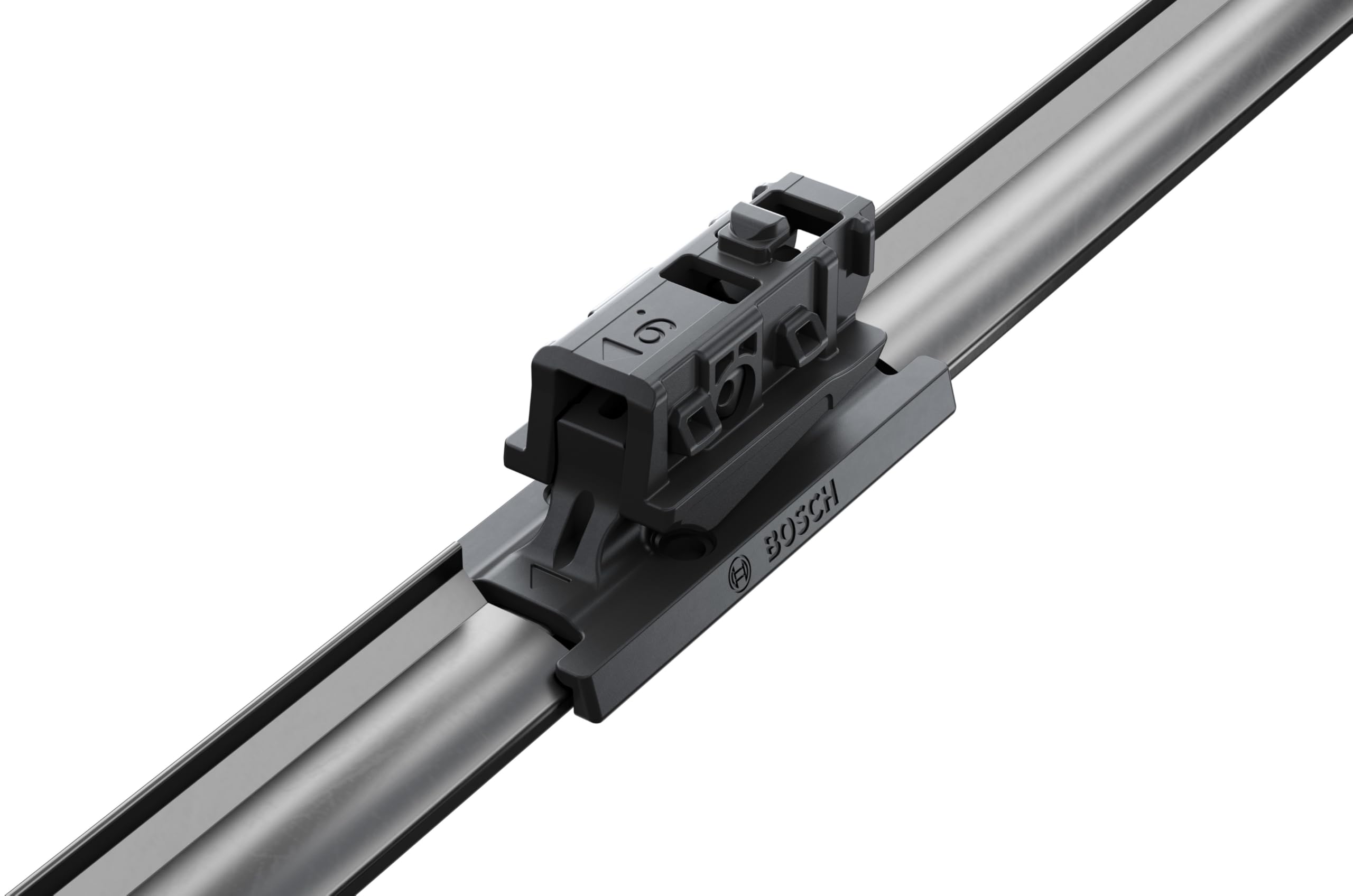 BOSCH AeroTwin installed wiping a windshield showing clear-visibility benefit
