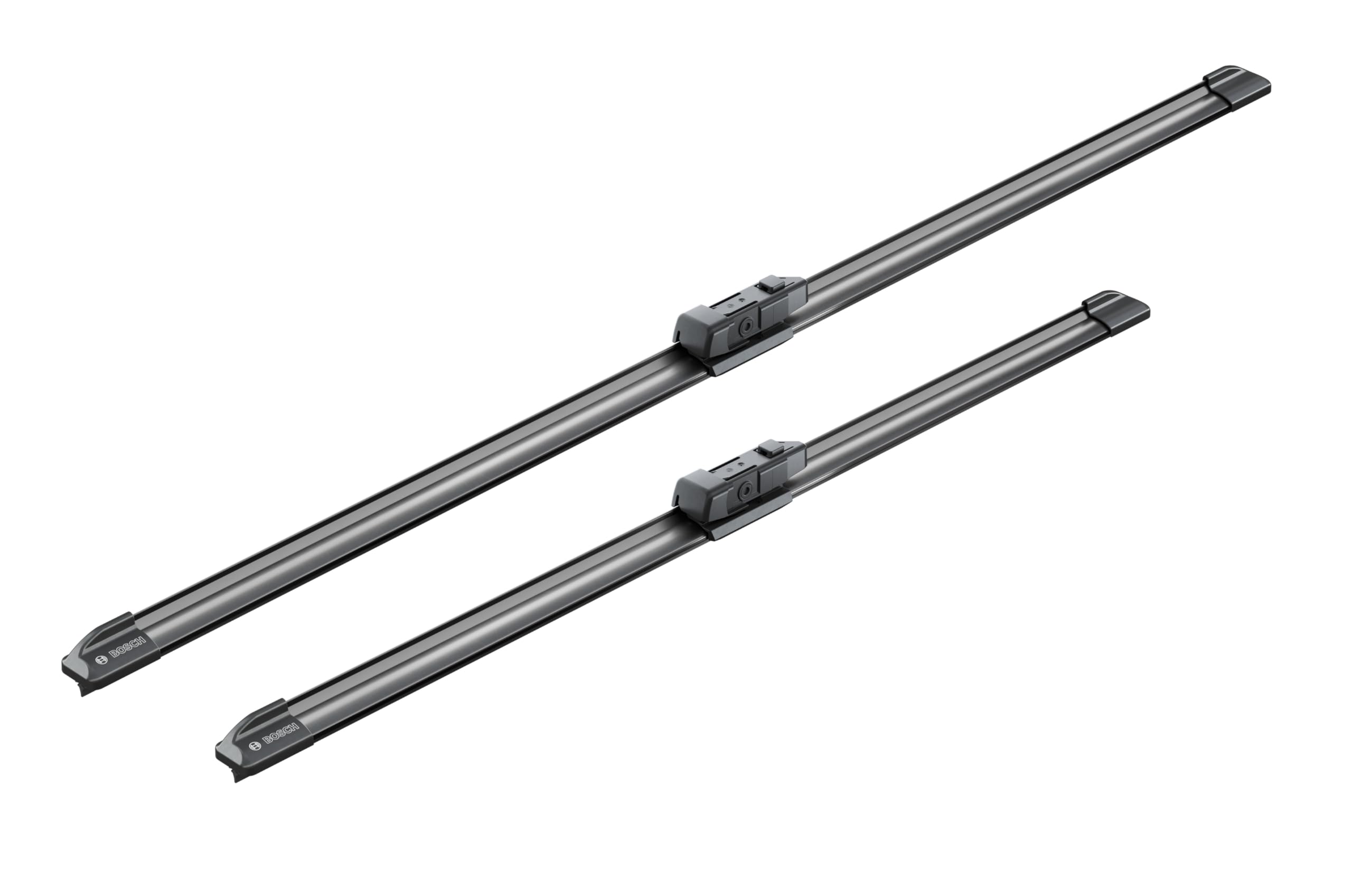 Bosch AeroTwin installed on windshield showing improved visibility benefit