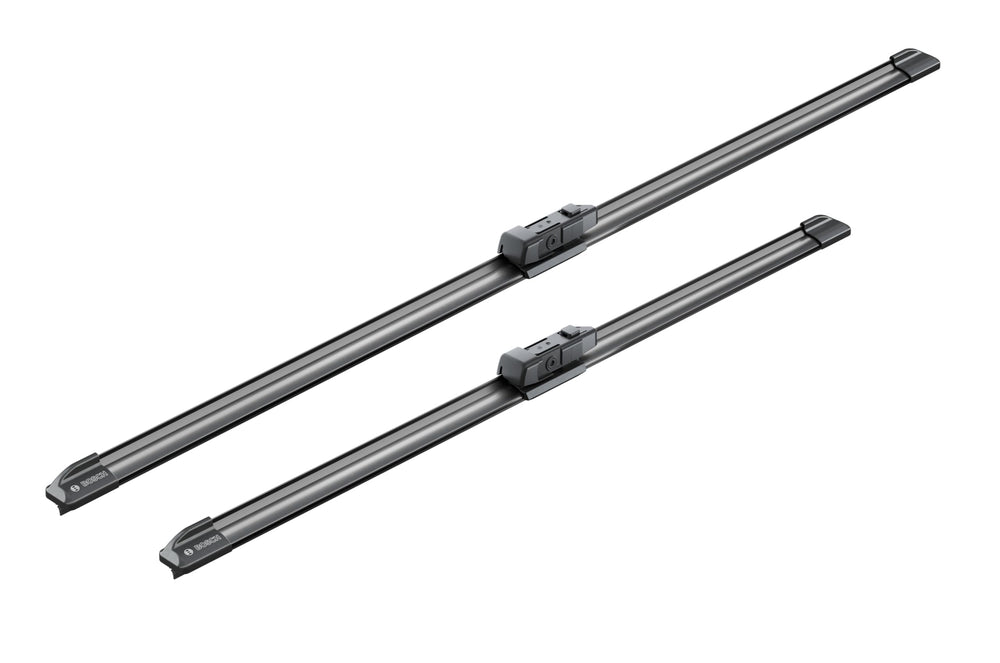 Bosch AeroTwin installed on windshield showing improved visibility benefit