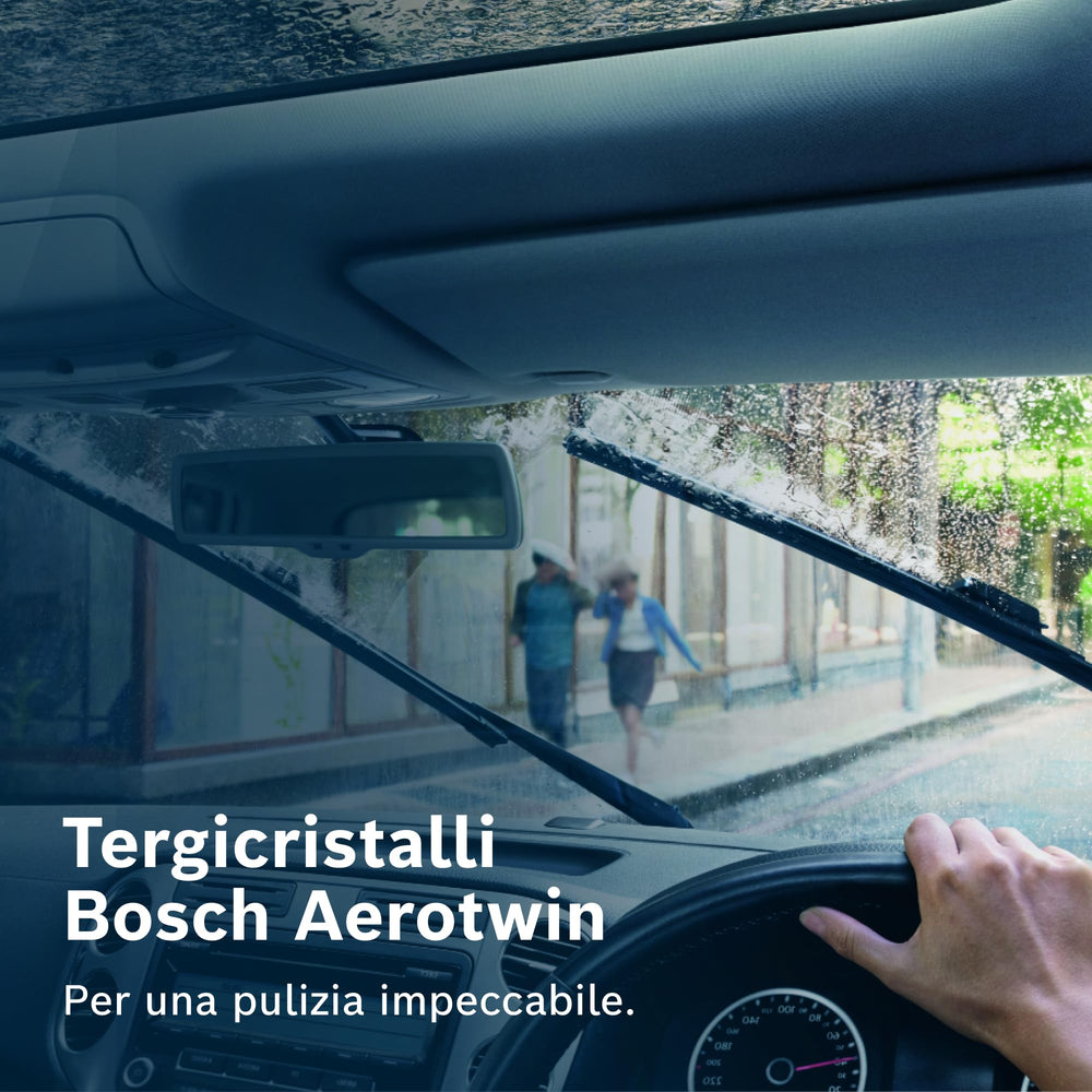 Bosch AeroTwin installed on windshield delivering clear visibility