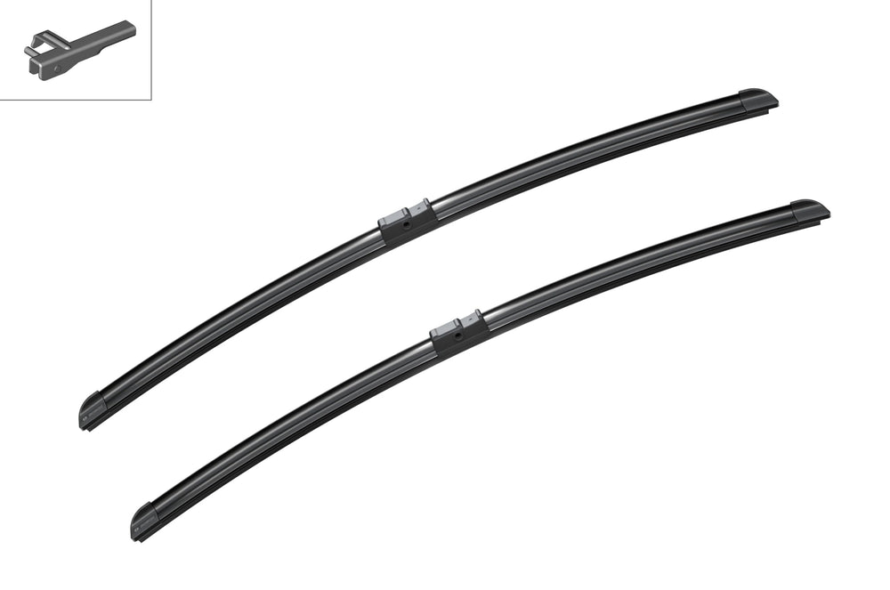 Bosch AeroTwin beside ruler showing 25-inch blade length for correct size verification
