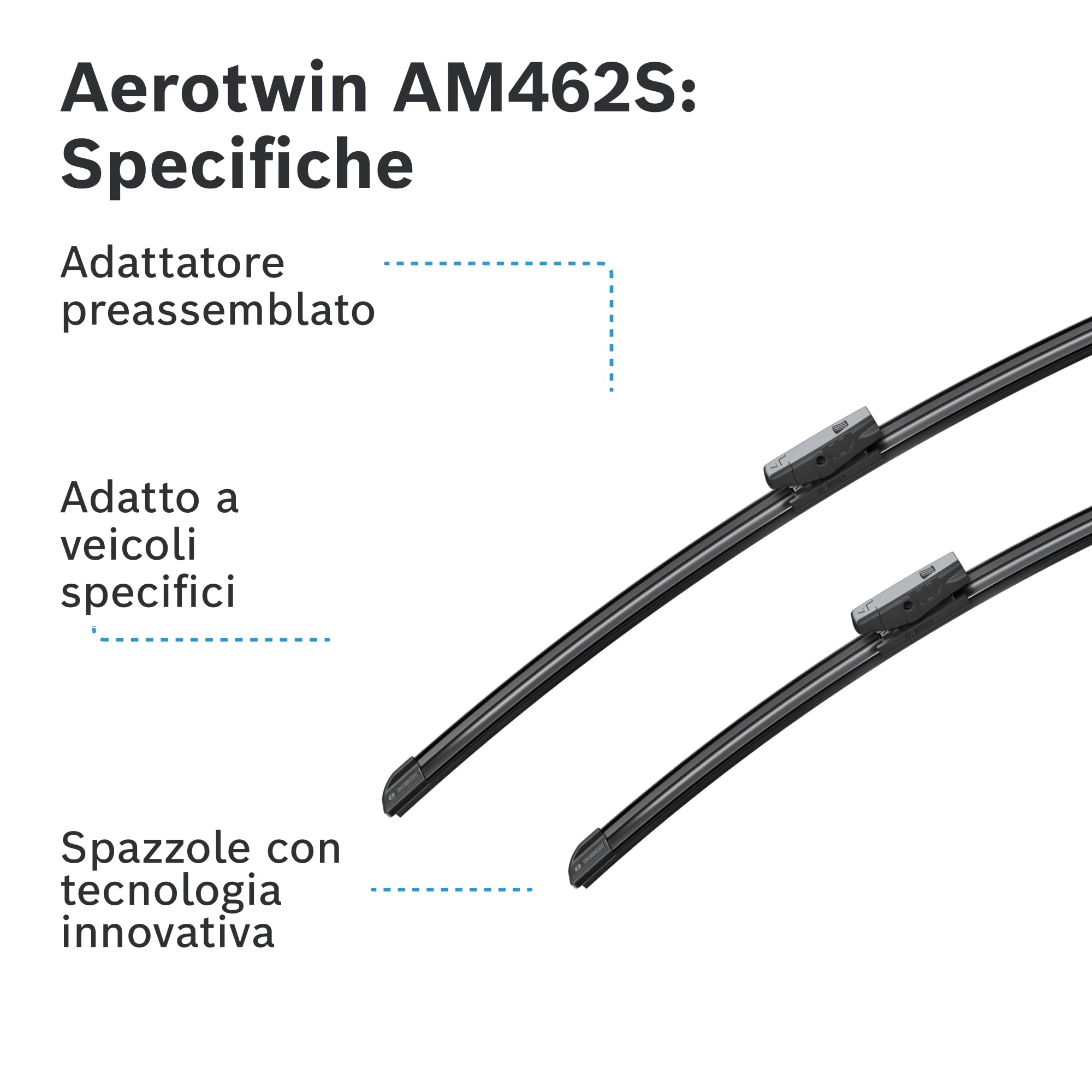 Bosch AeroTwin 24 and 19 size comparison showing correct fit