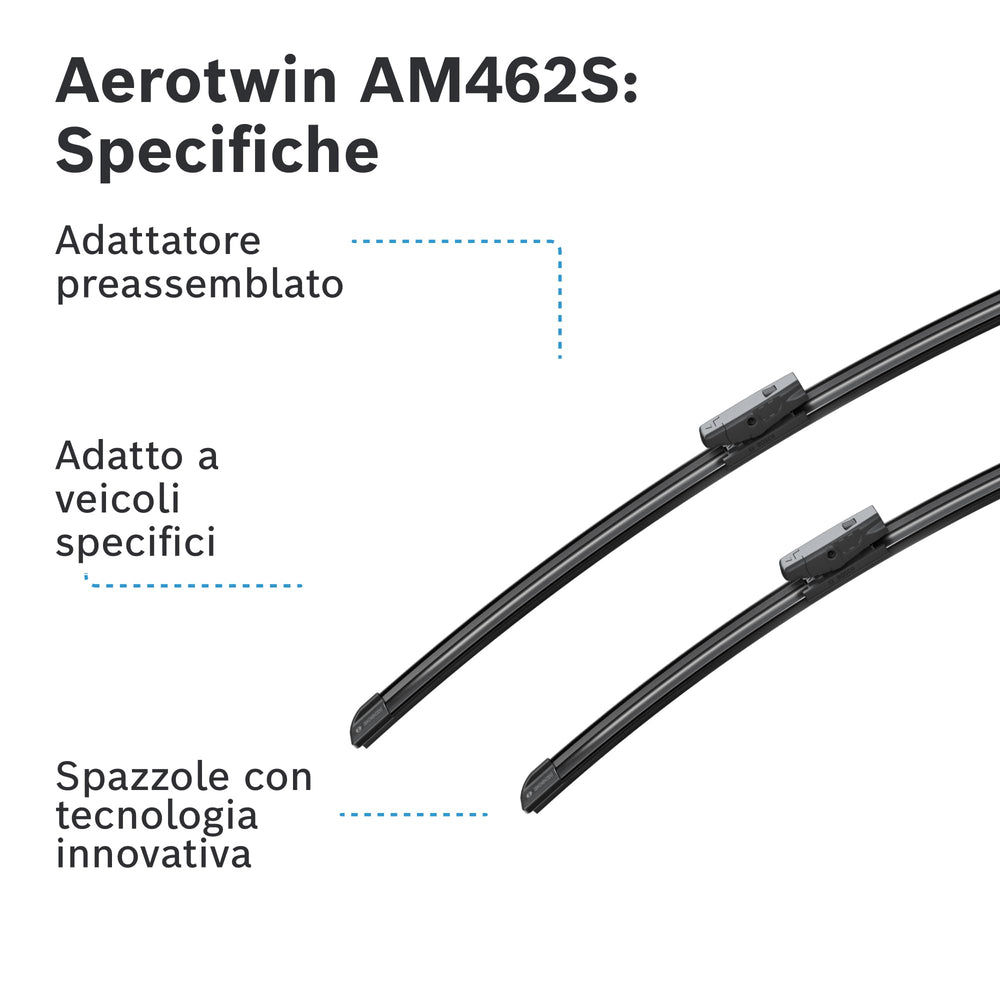 Bosch AeroTwin 24 and 19 size comparison showing correct fit