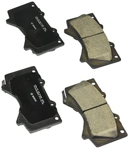 Close-up of Bosch ceramic friction surface highlighting low-dust braking benefit